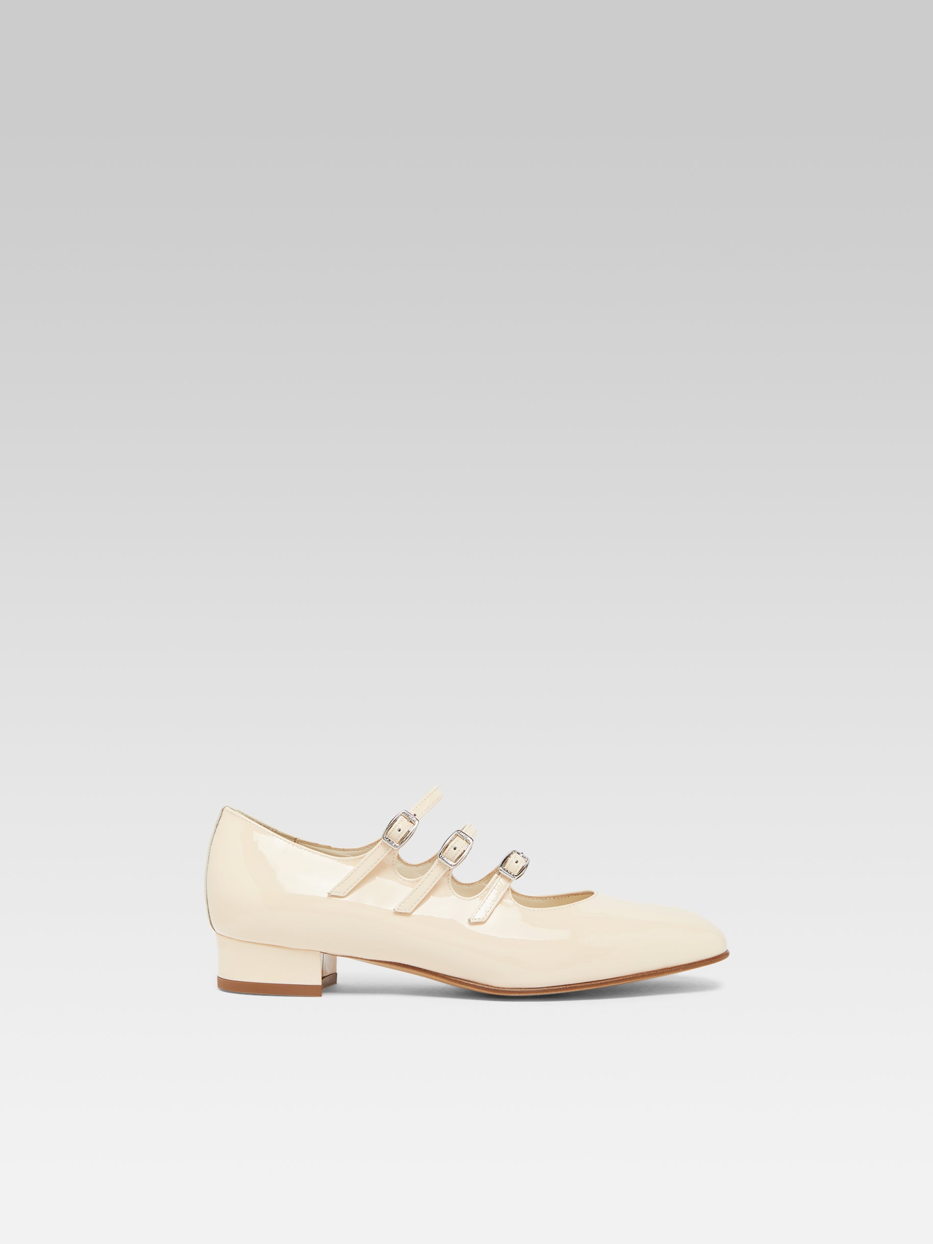 Nude patent leather ballet flats online