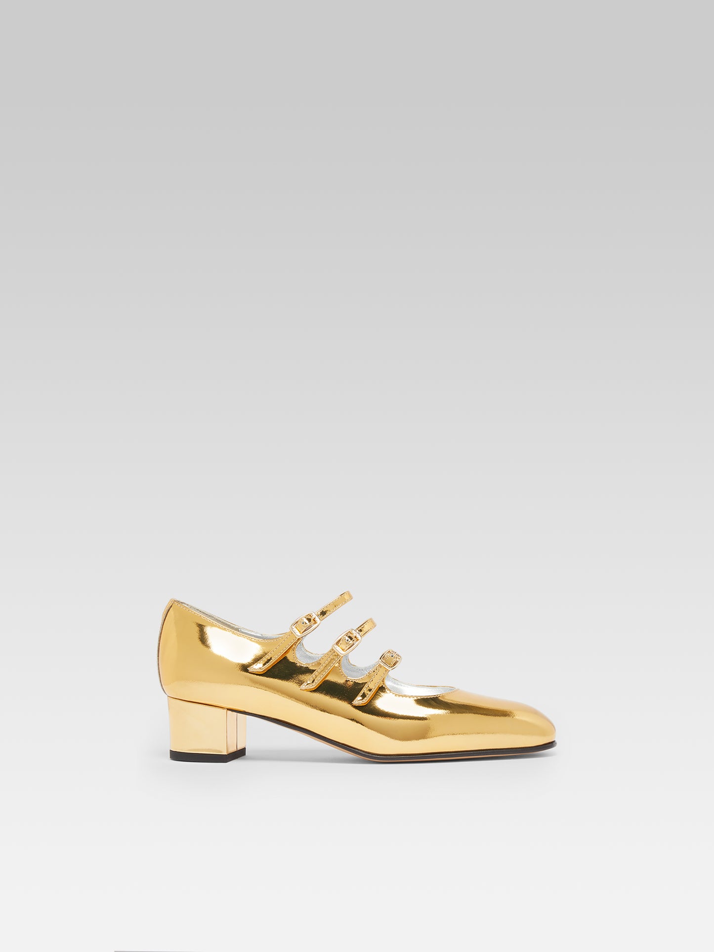 Kina - Gold mirror effect Mary Janes pumps