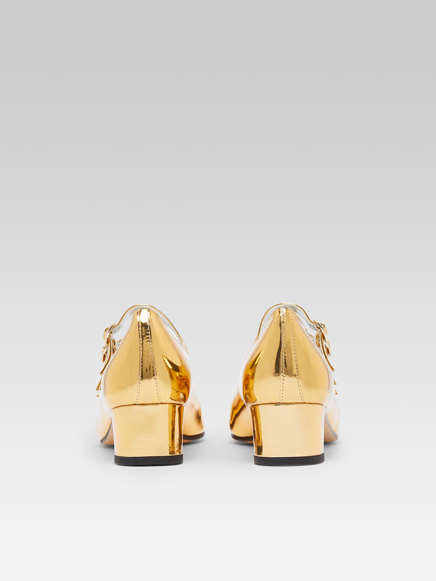 Kina - Gold mirror effect Mary Janes pumps