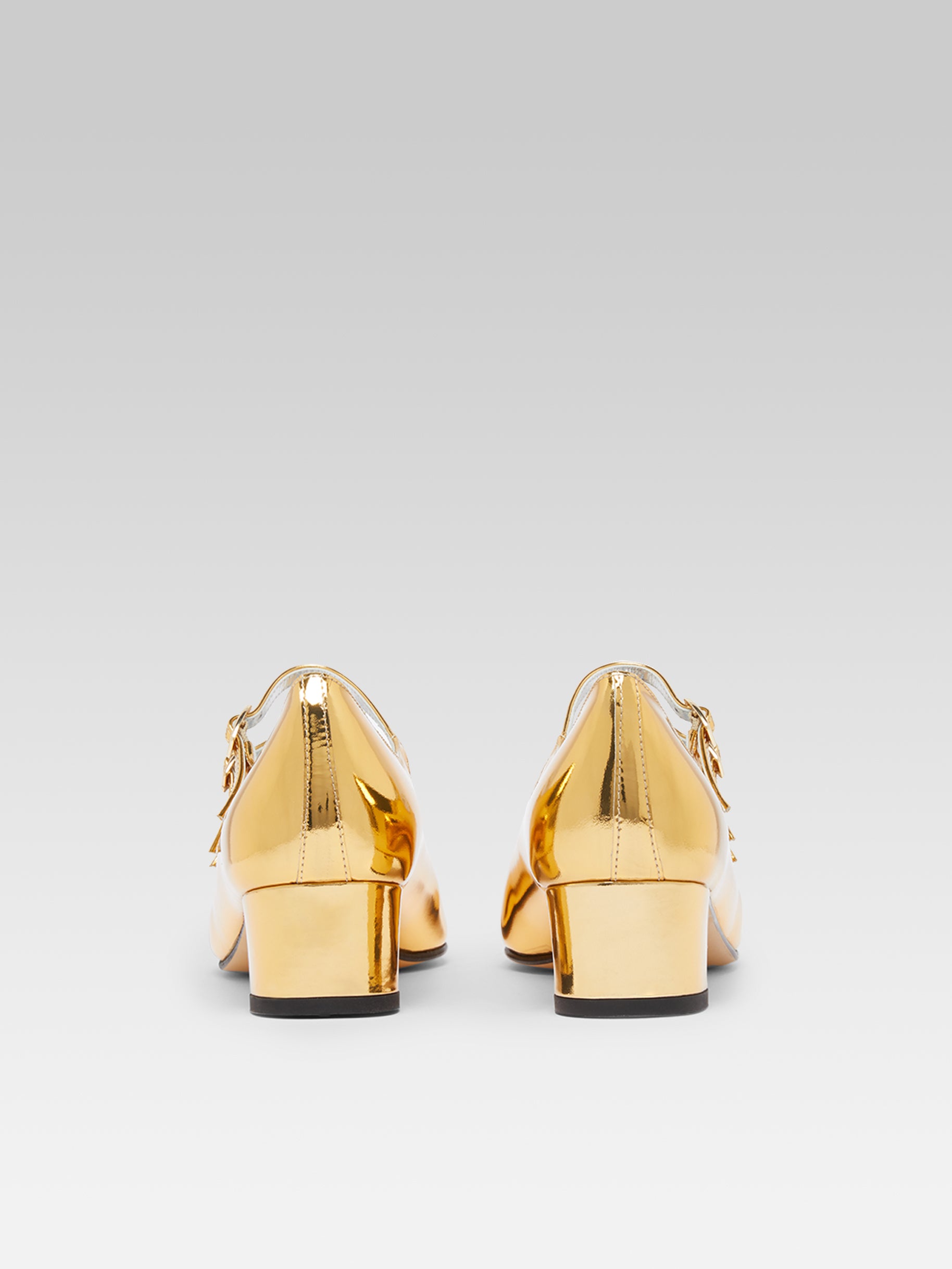 Kina - Gold mirror effect Mary Janes pumps - Image number 5