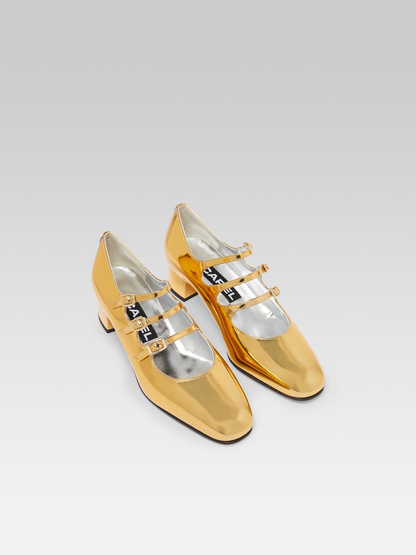 Kina - Gold mirror effect Mary Janes pumps