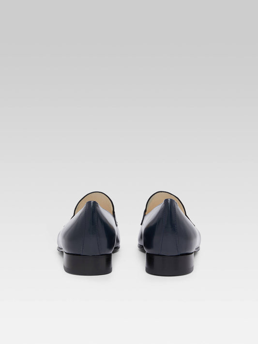 2100 - Blue navy leather loafers - Image number 5