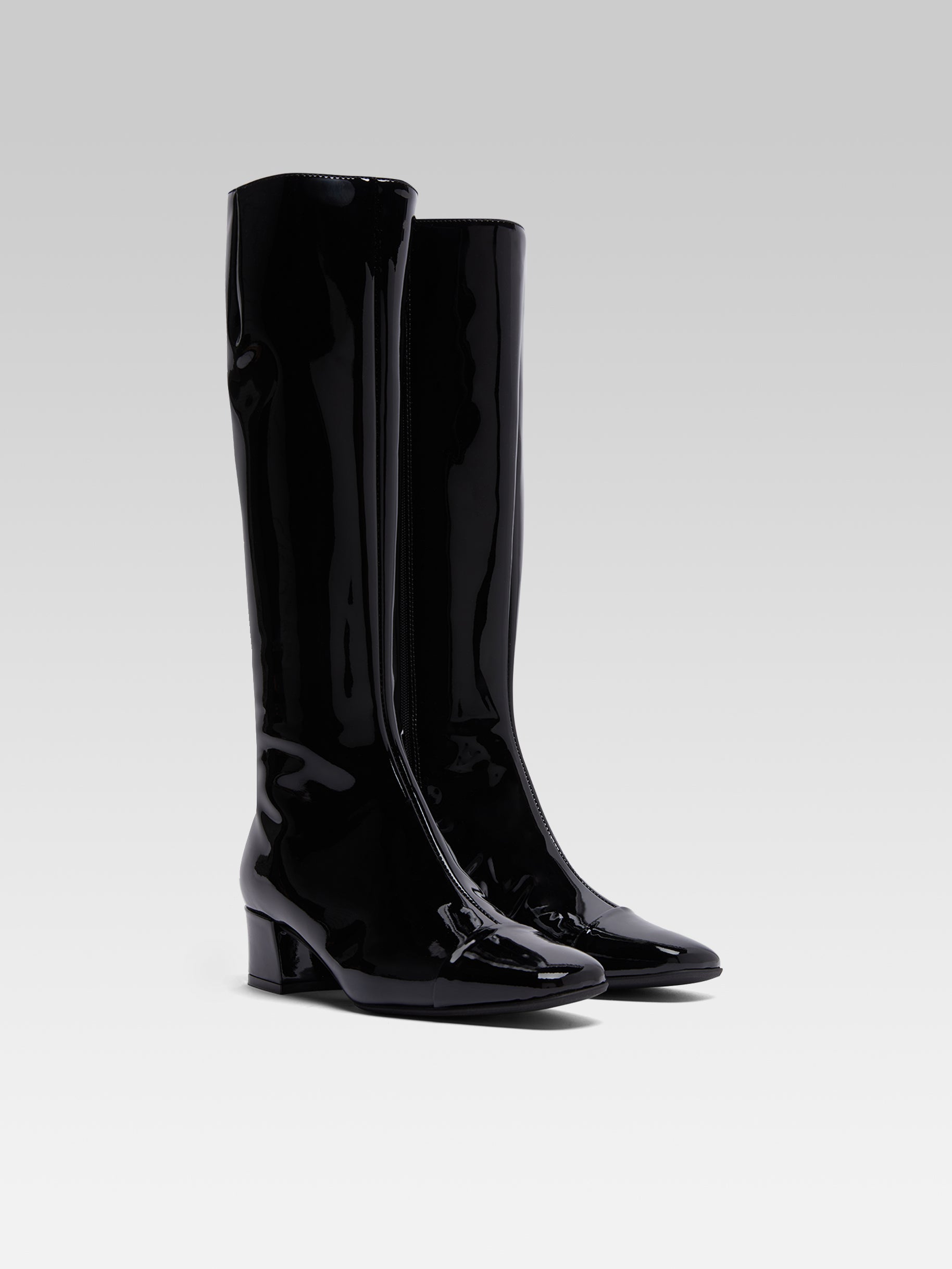 Malaga - Black patent leather boots - Image number 2