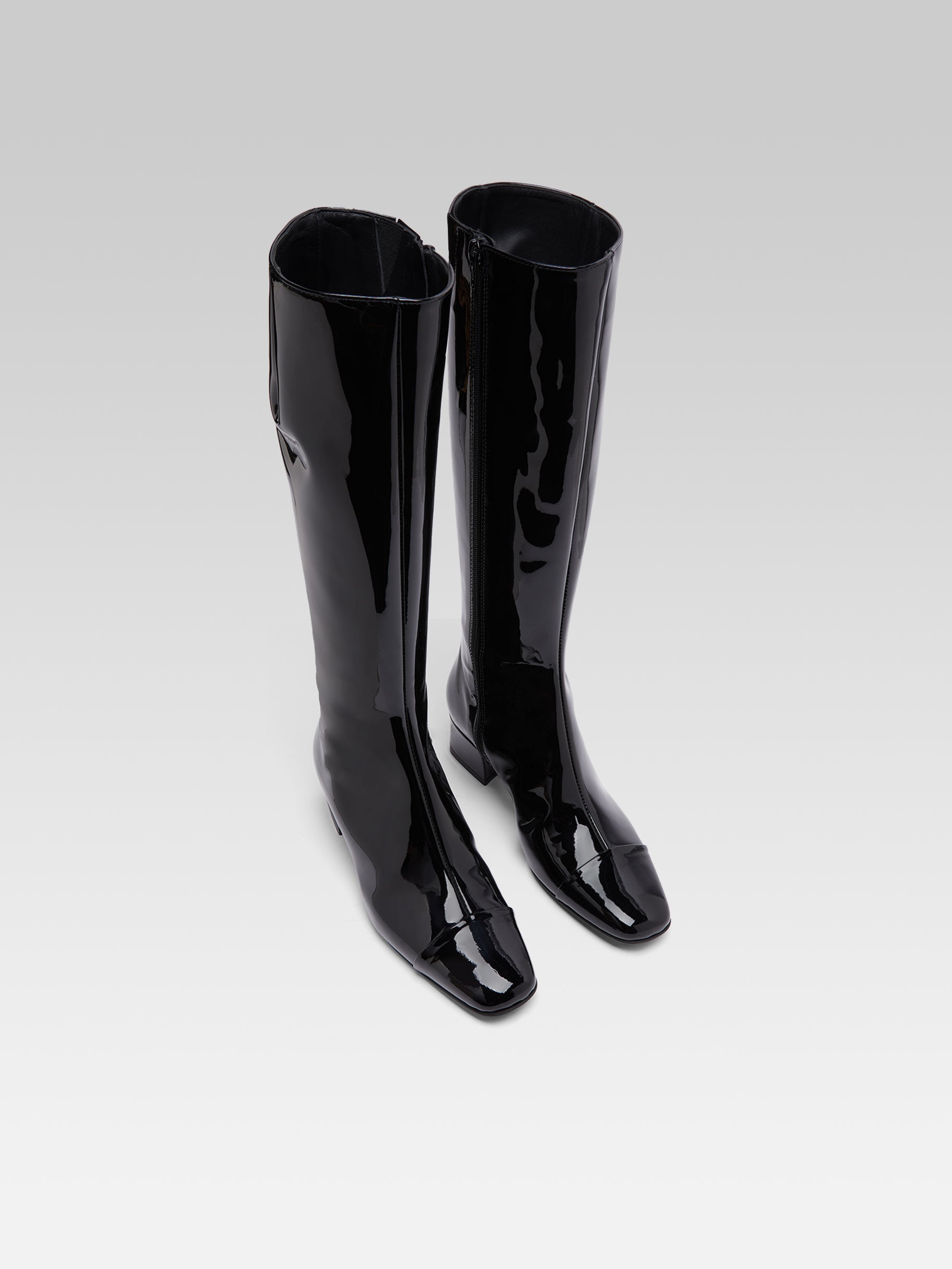 Malaga - Black patent leather boots - Image number 3