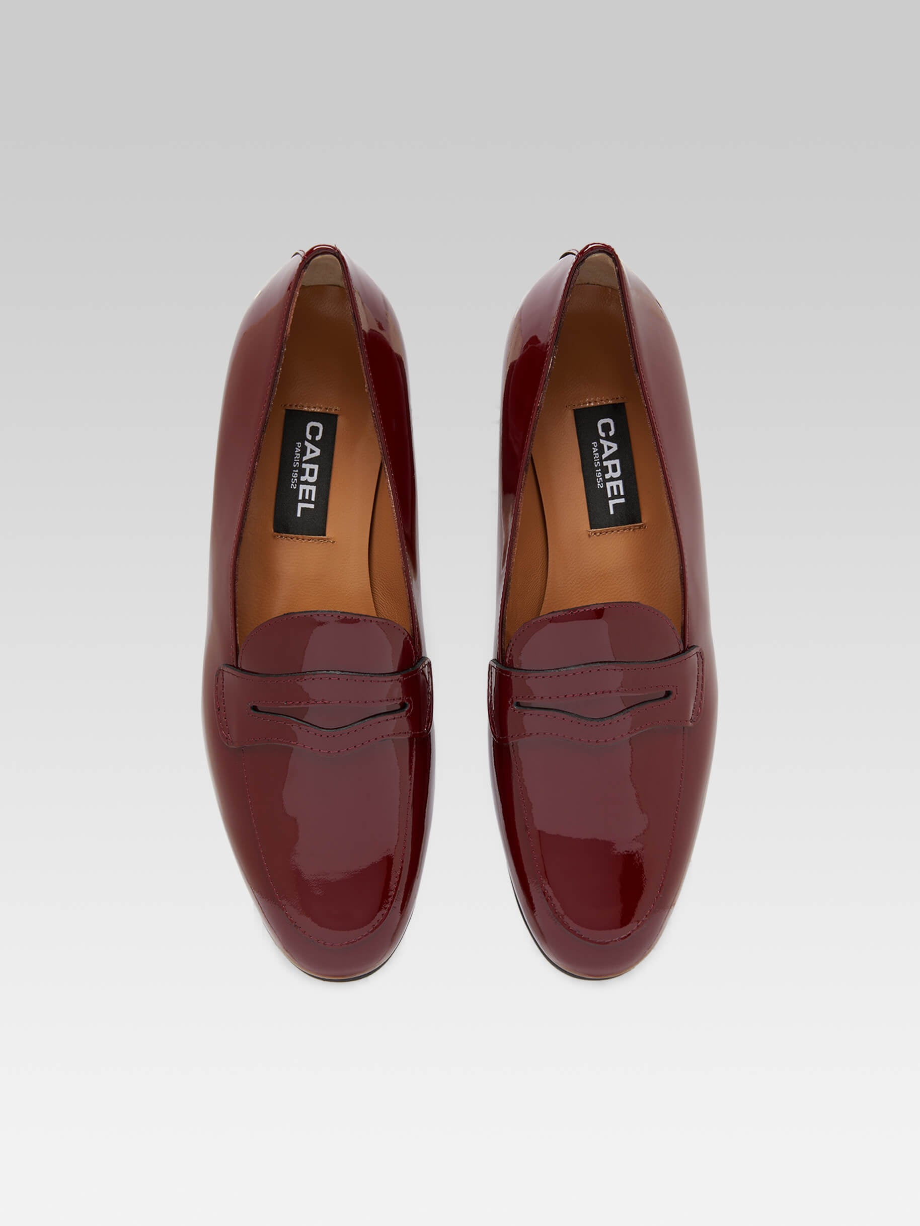 2100 - Burgundy patent leather loafers - Image number 4