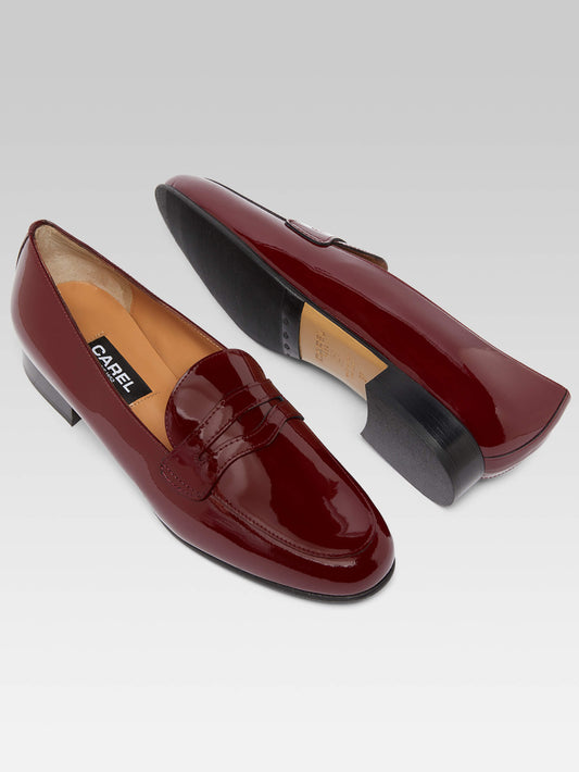 2100 - Burgundy patent leather loafers - Image number 4