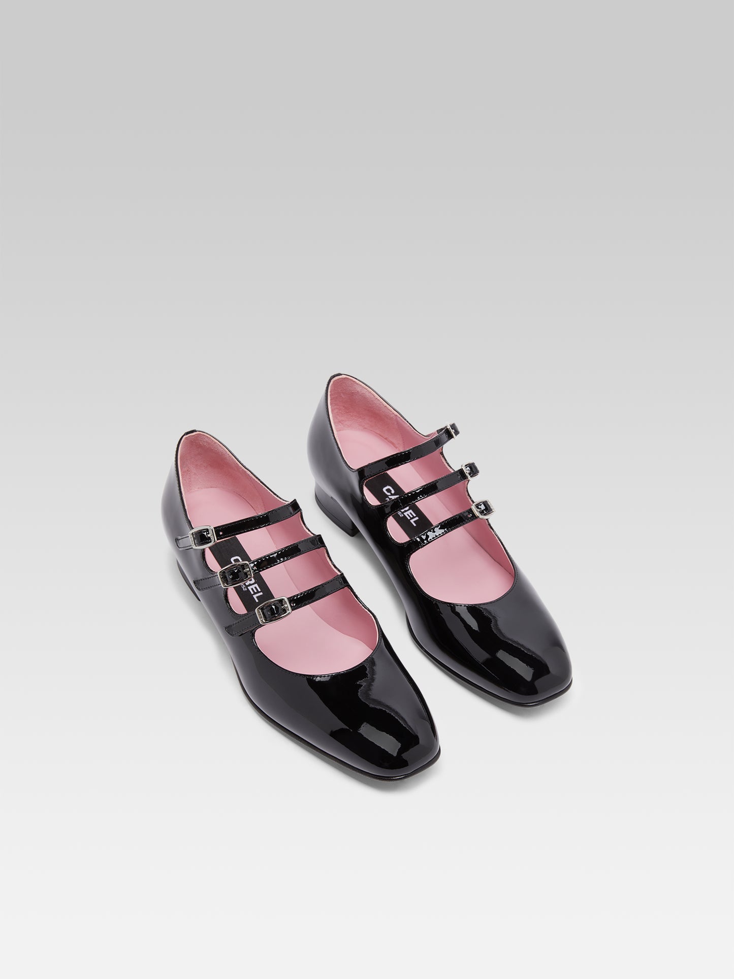 Ariana - Black patent leather Mary Janes ballet flats