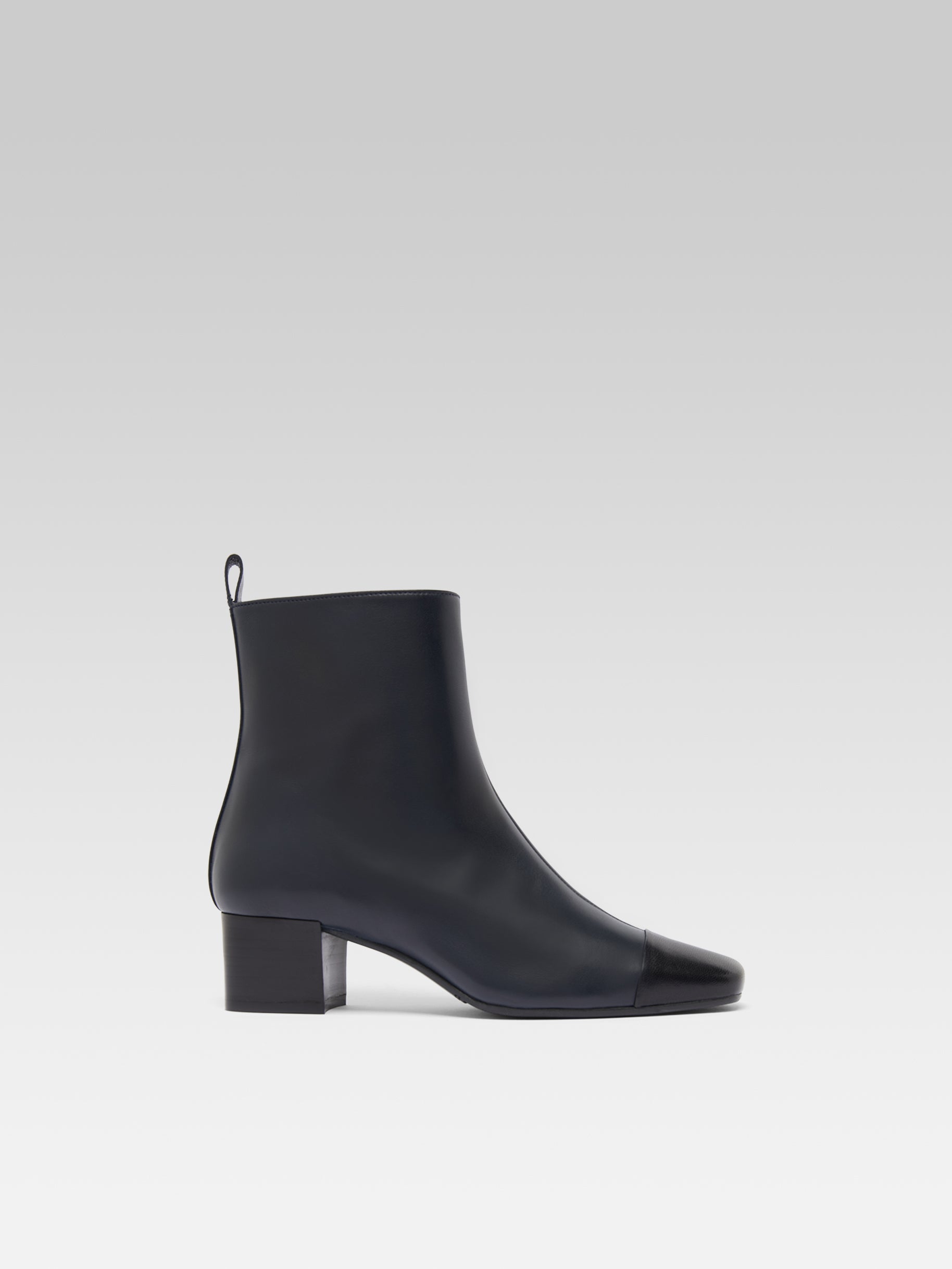 Estime - Bottines cuir bleu et noir