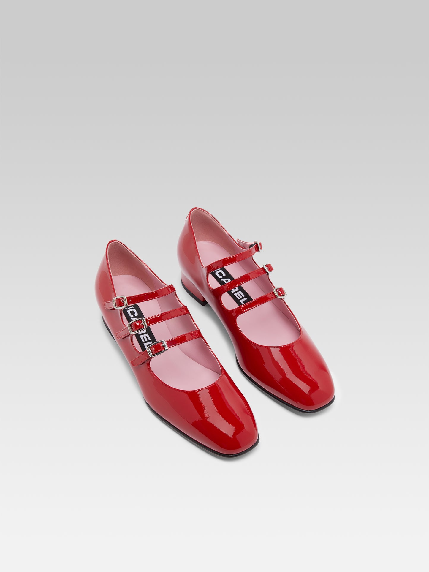 Ariana - Red patent leather Mary Janes ballet flats