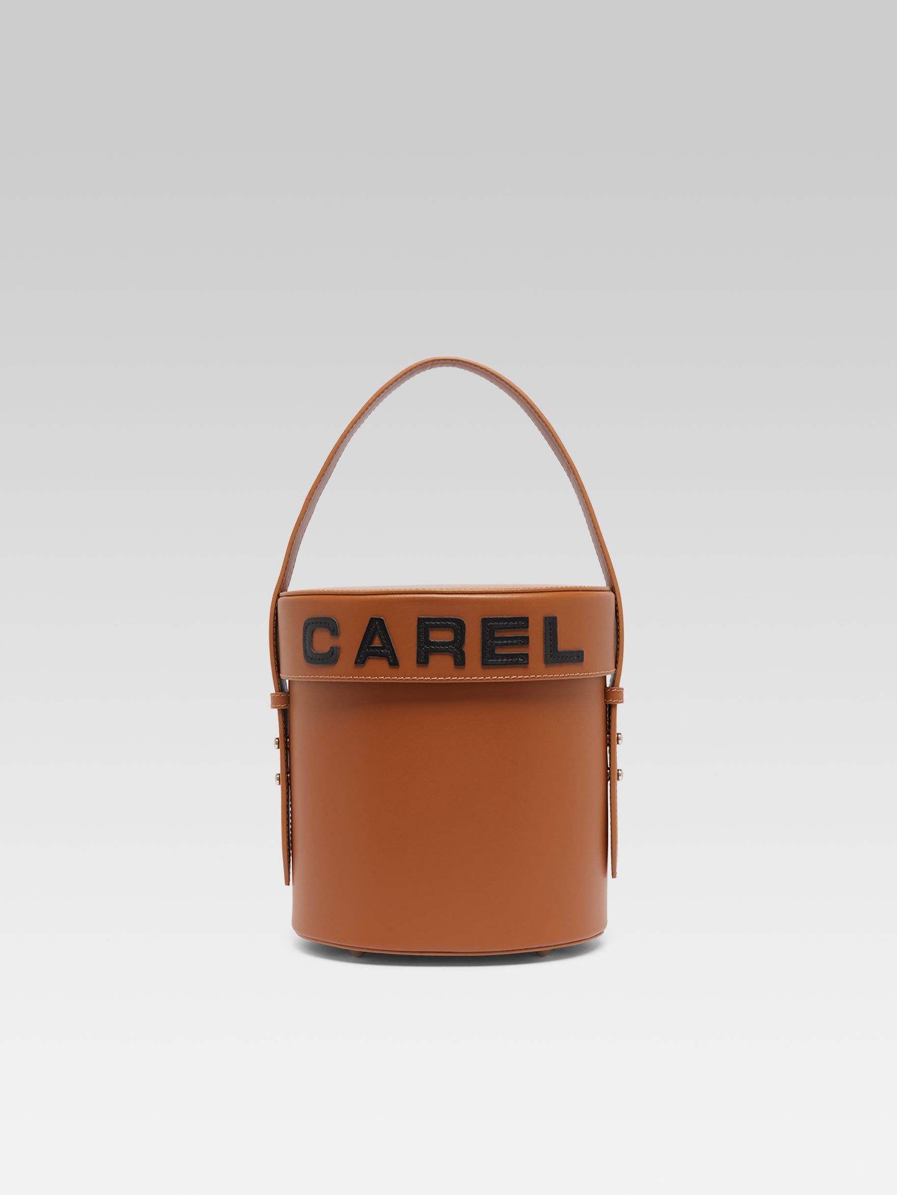 Bibi - Brown leather bucket bag - Image number 3