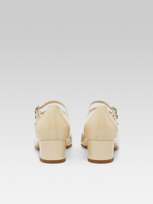 Kina - Beige patent leather Mary Janes pumps - Image number 5