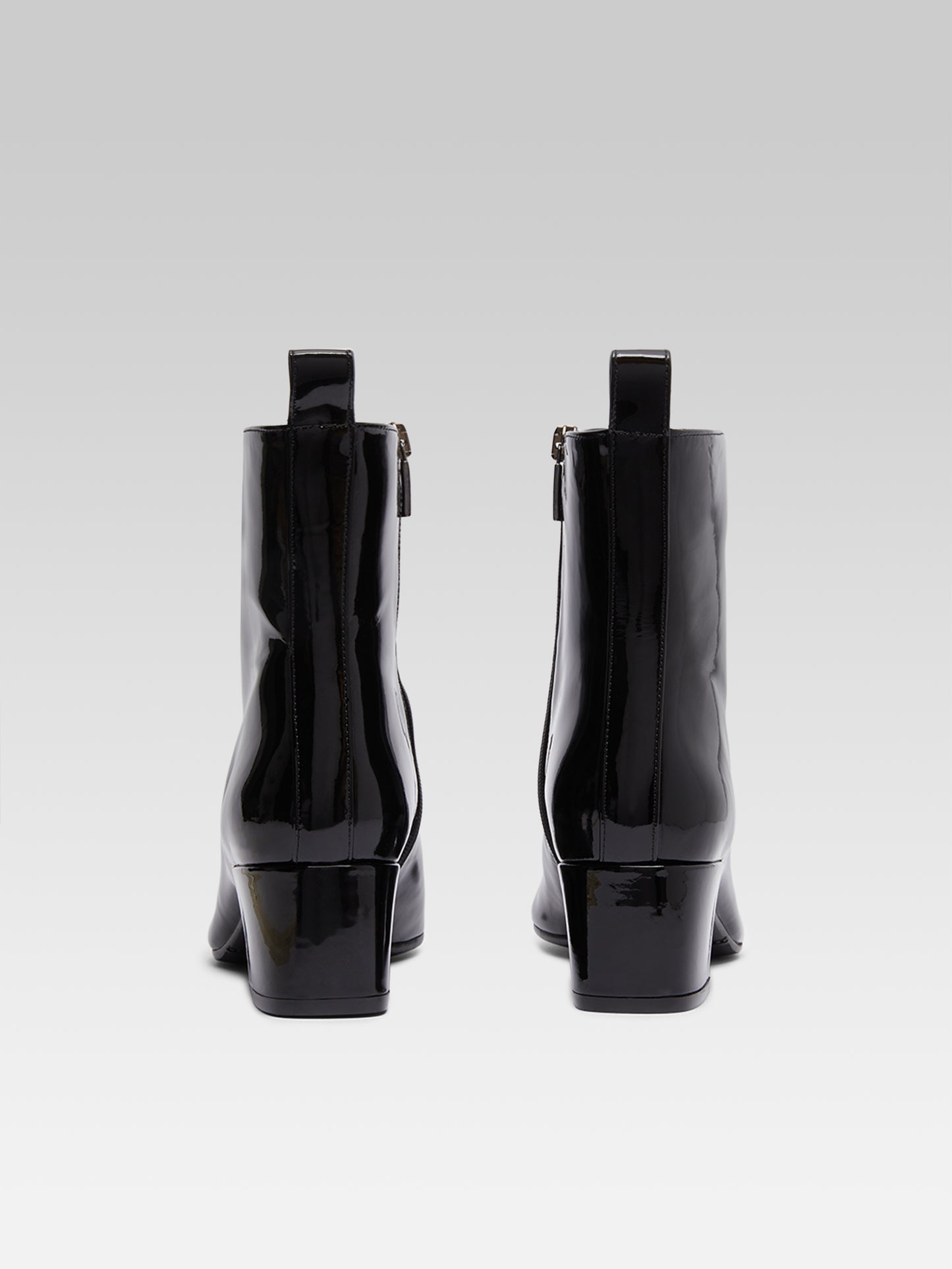 Estime - Black patent leather ankle boots