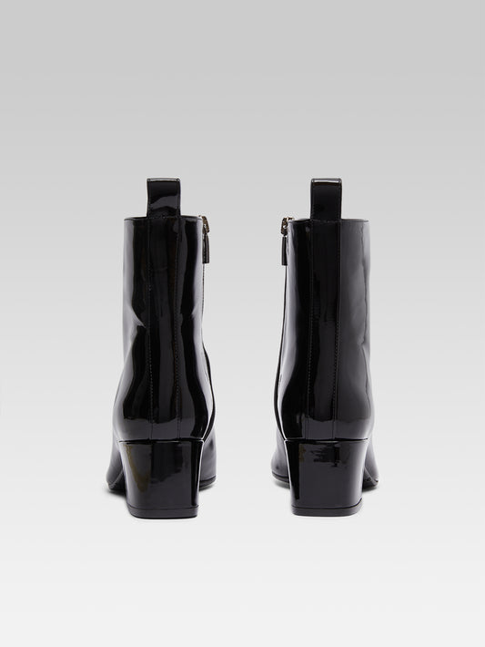 Estime - Bottines cuir verni noir - Image numéro 7