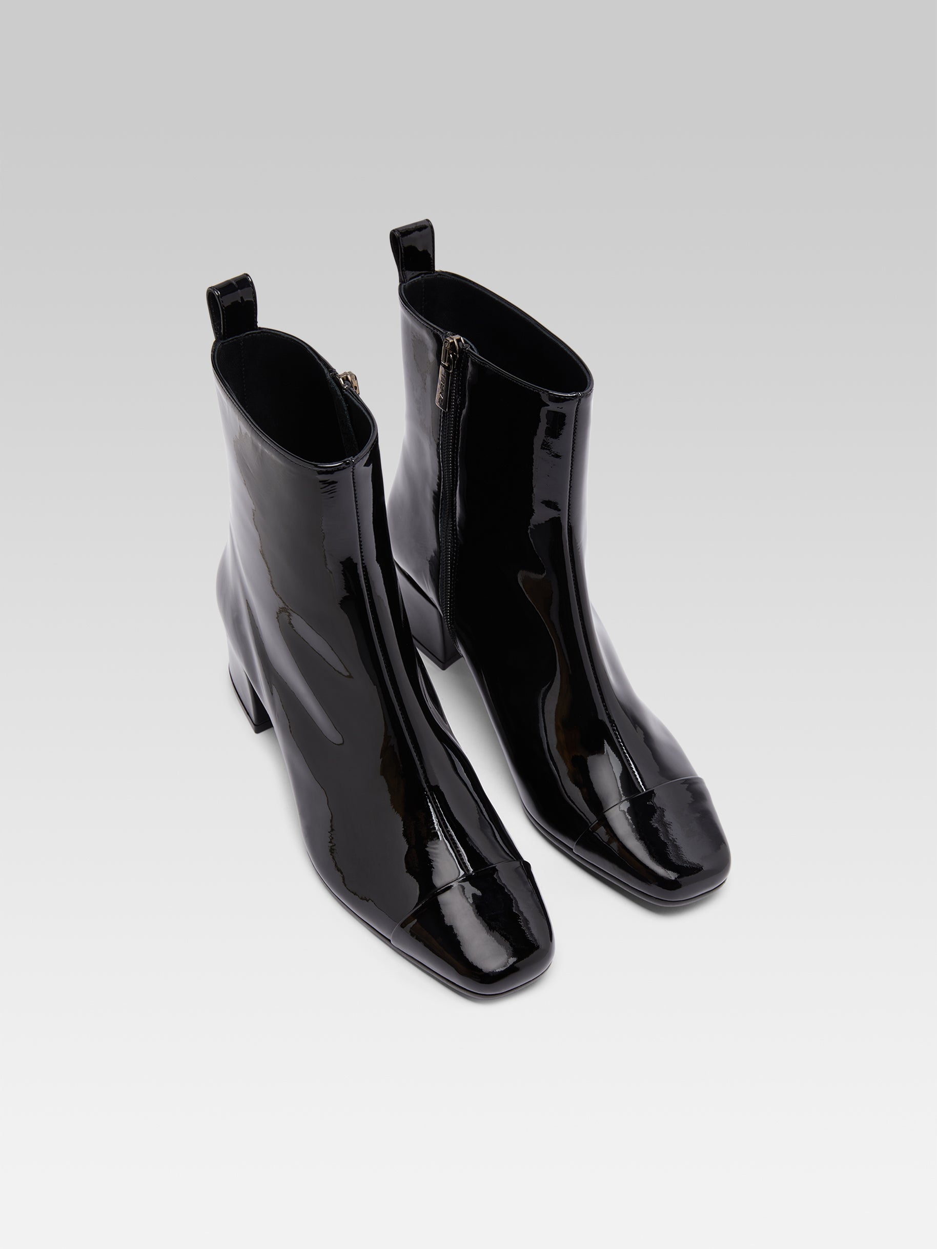 Estime - Bottines cuir verni noir - Image numéro 3