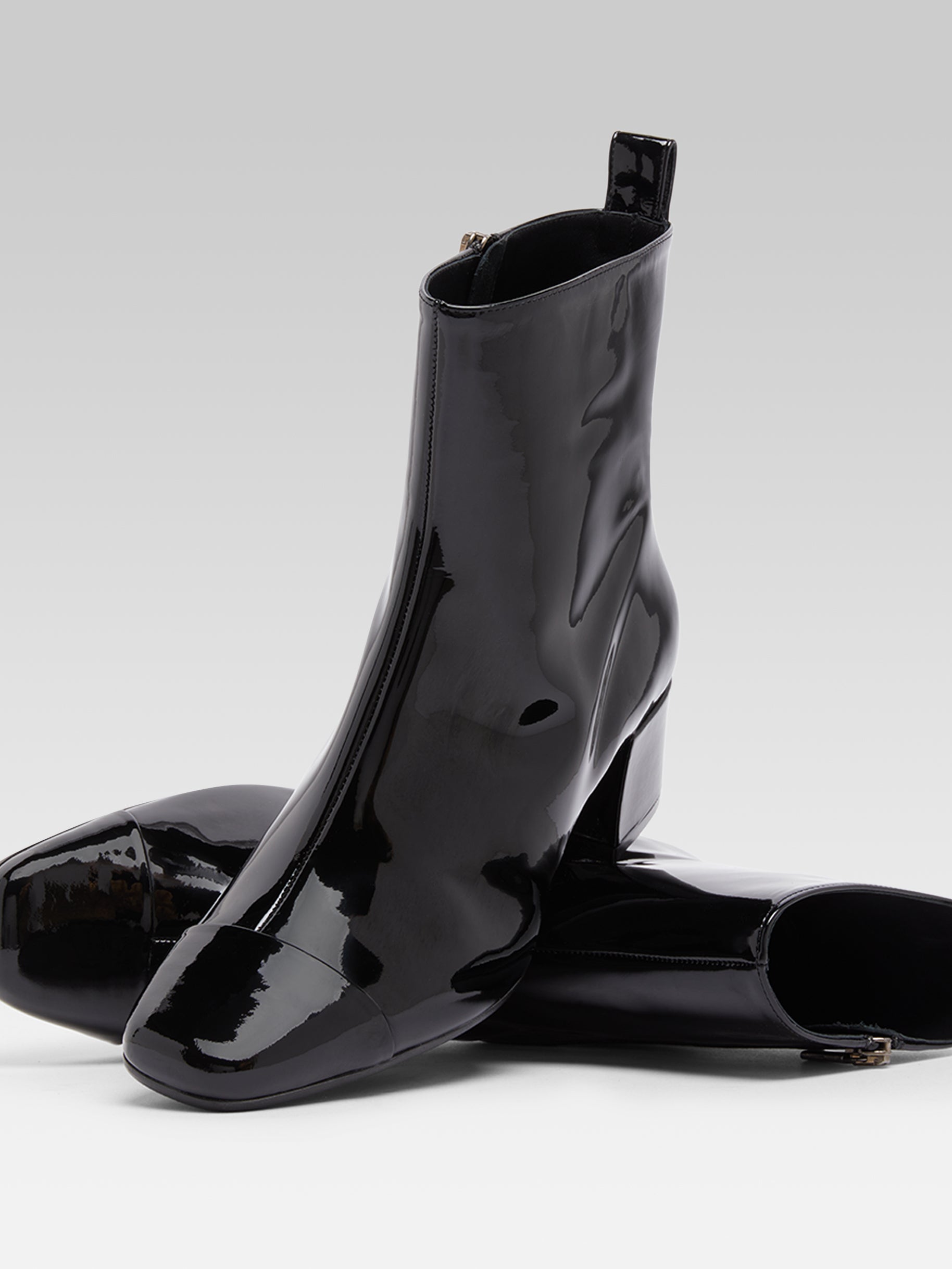 Estime - Bottines cuir verni noir - Image numéro 6