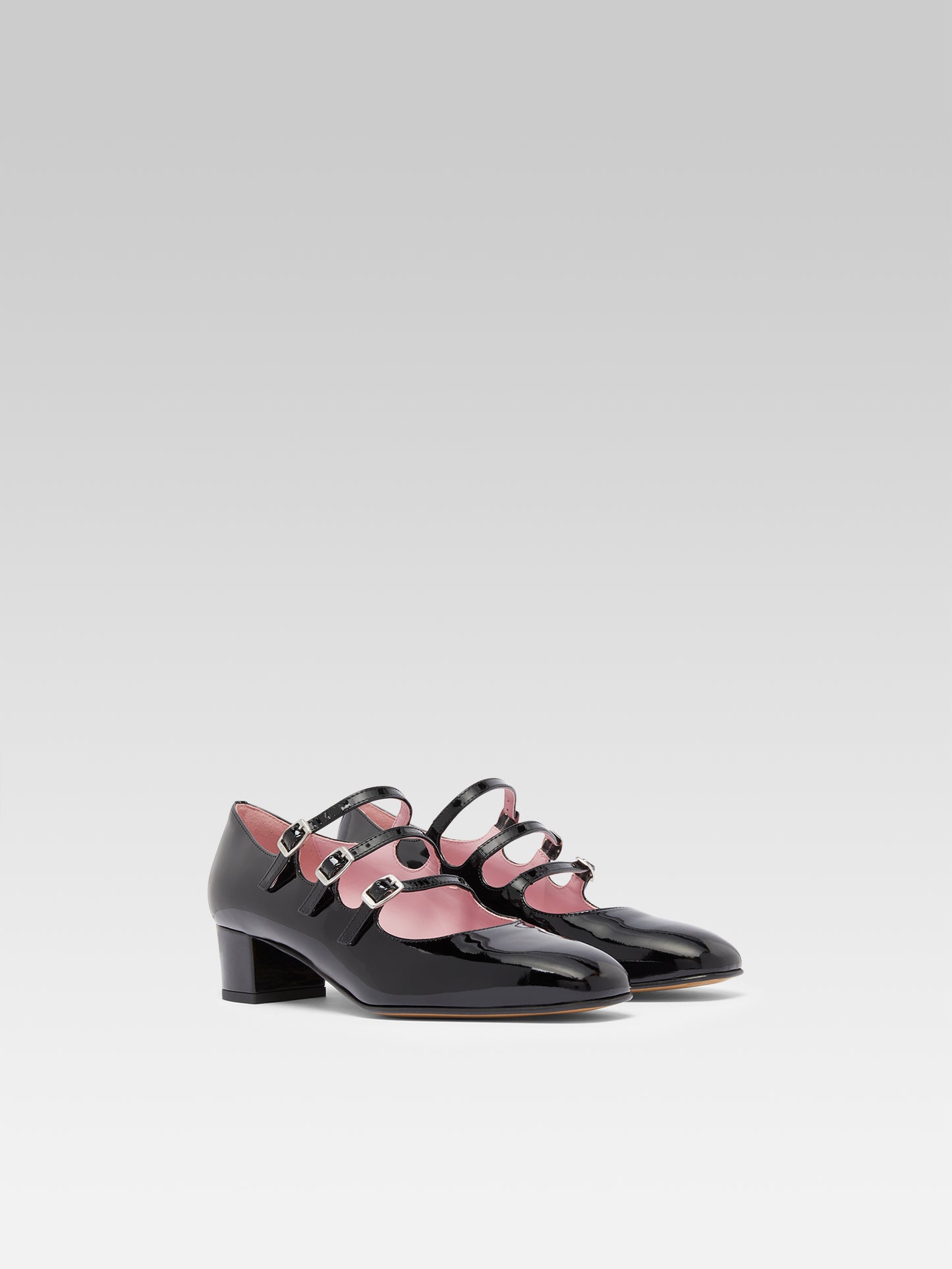 Kina - Escarpins babies cuir verni noir