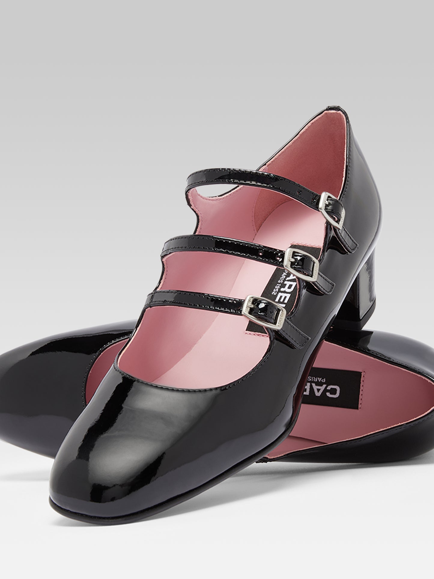 Kina - Escarpins babies cuir verni noir