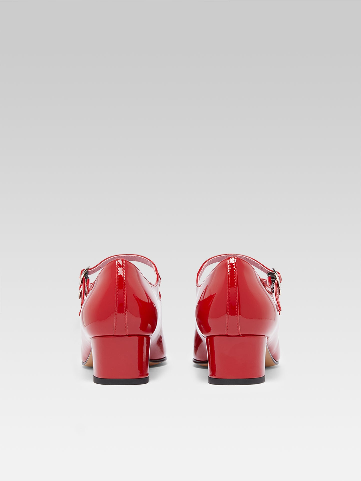 Kina - Escarpins babies cuir verni rouge