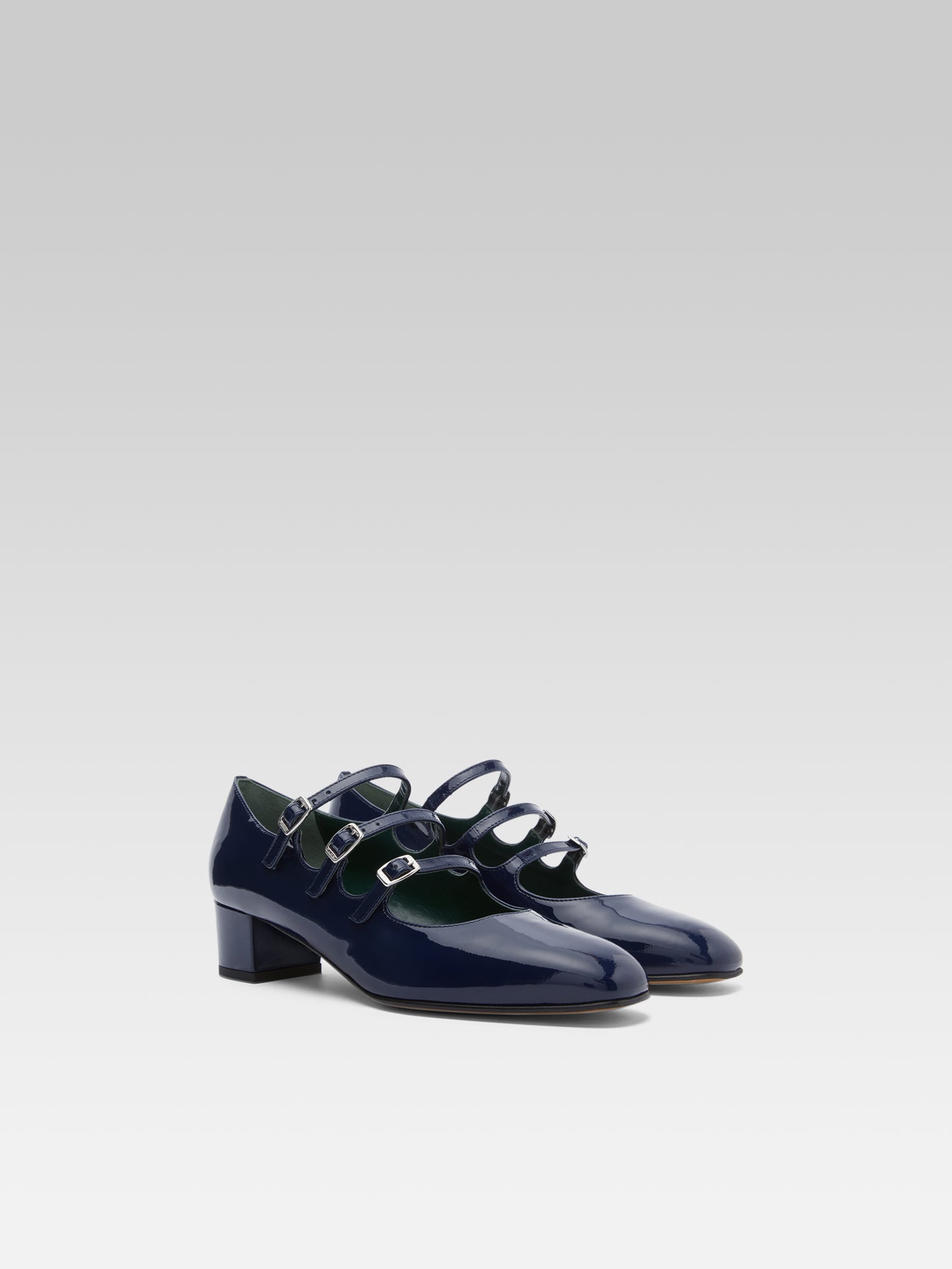 Kina - Navy blue patent leather Mary Janes pumps