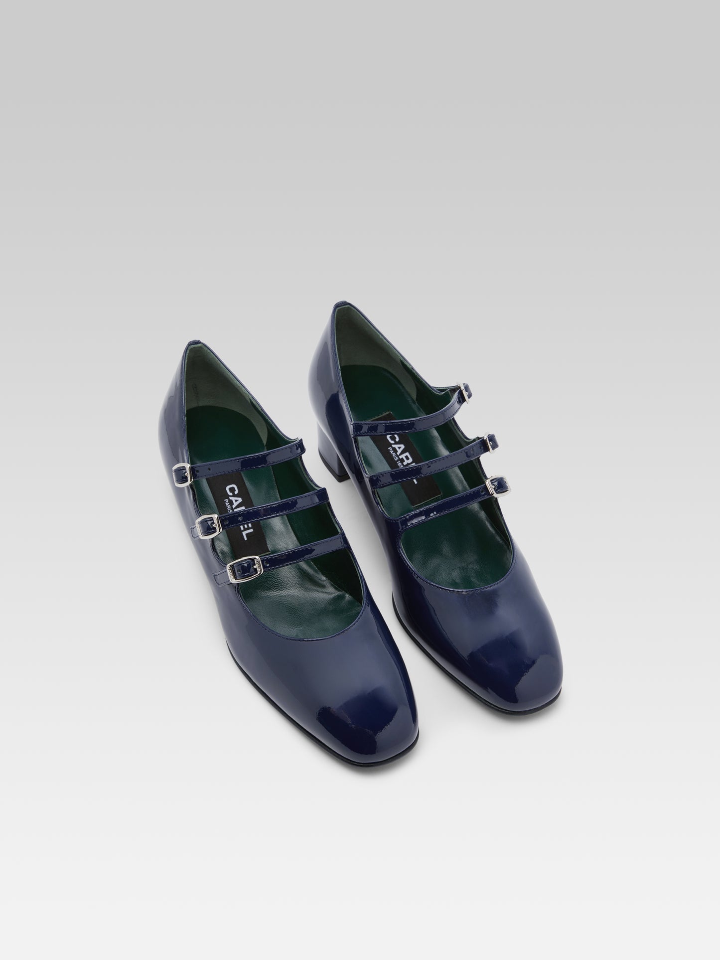 Kina - Navy blue patent leather Mary Janes pumps