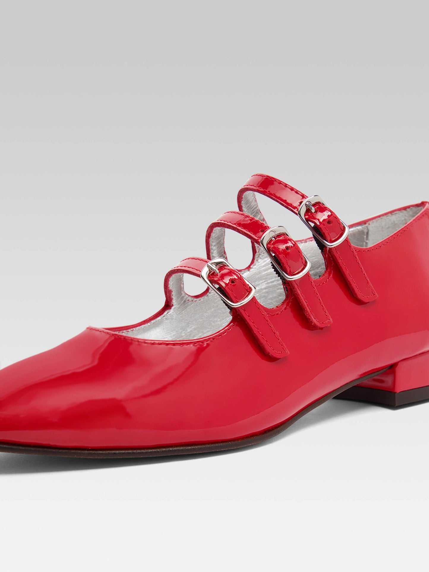 Petite Kina - Babies cuir verni rouge