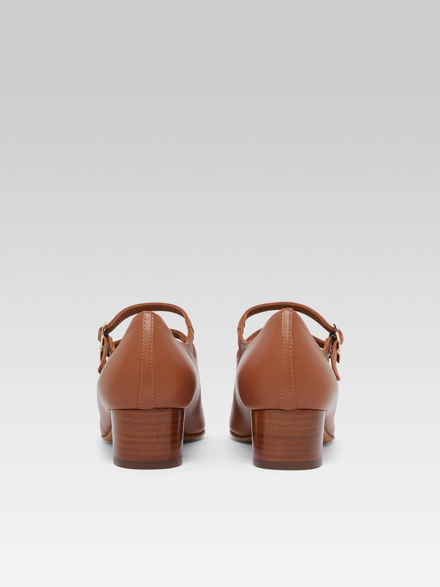 Kina - Camel upcycled leather Mary Janes