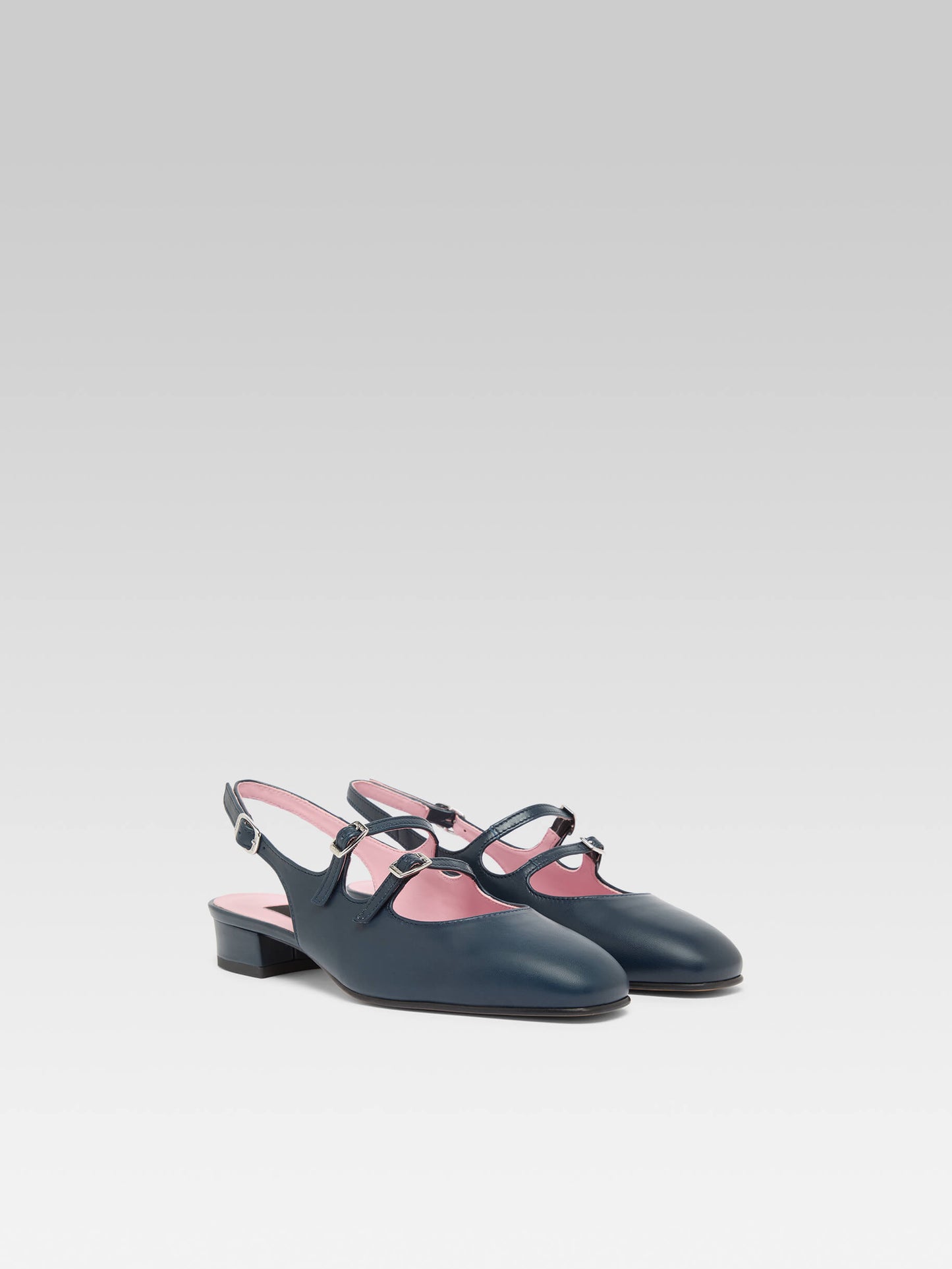 Peche - Babies cuir bleu marine