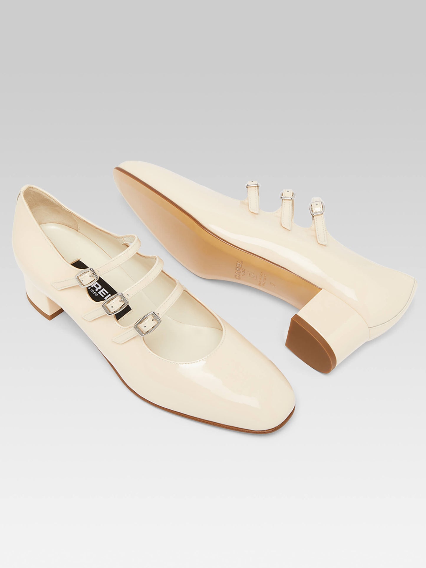 Kina - Nude patent leather Mary Janes pumps