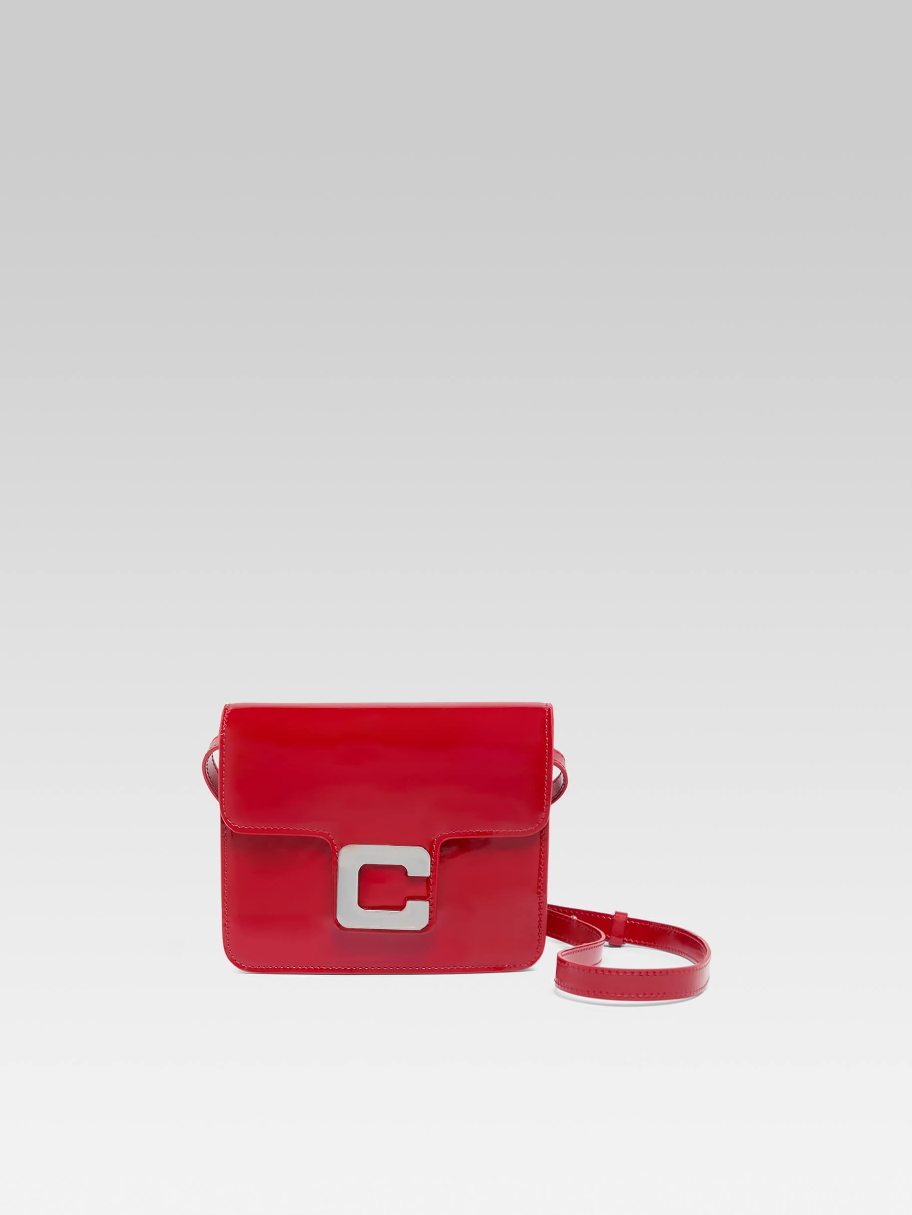 Mini Sorbonne - Sac cuir verni rouge