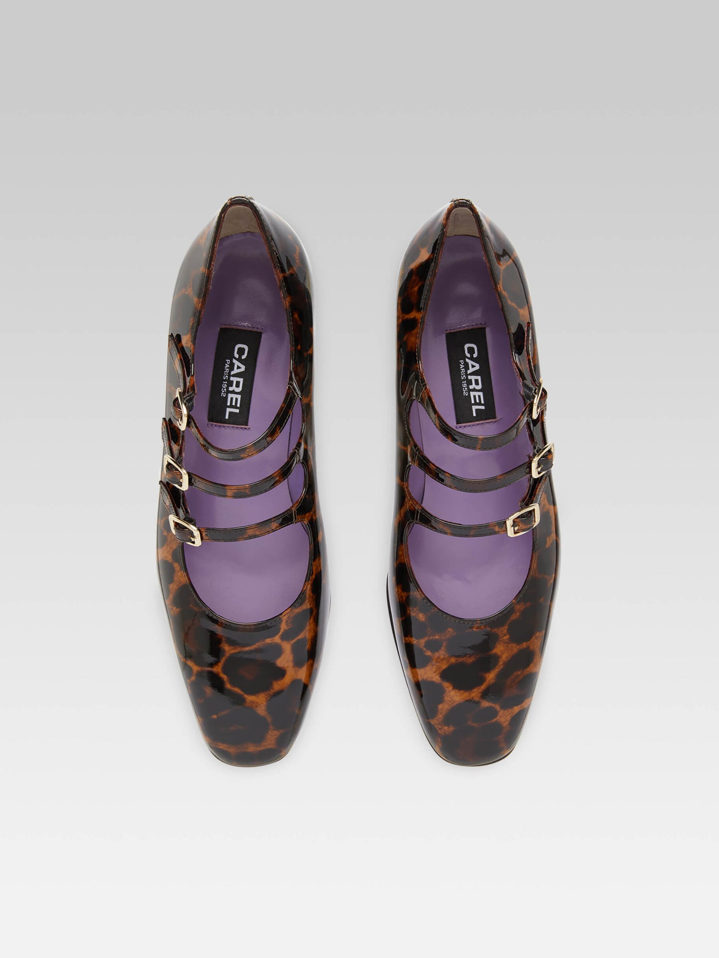 Kina - Brown leopard patent leather Mary Janes pumps