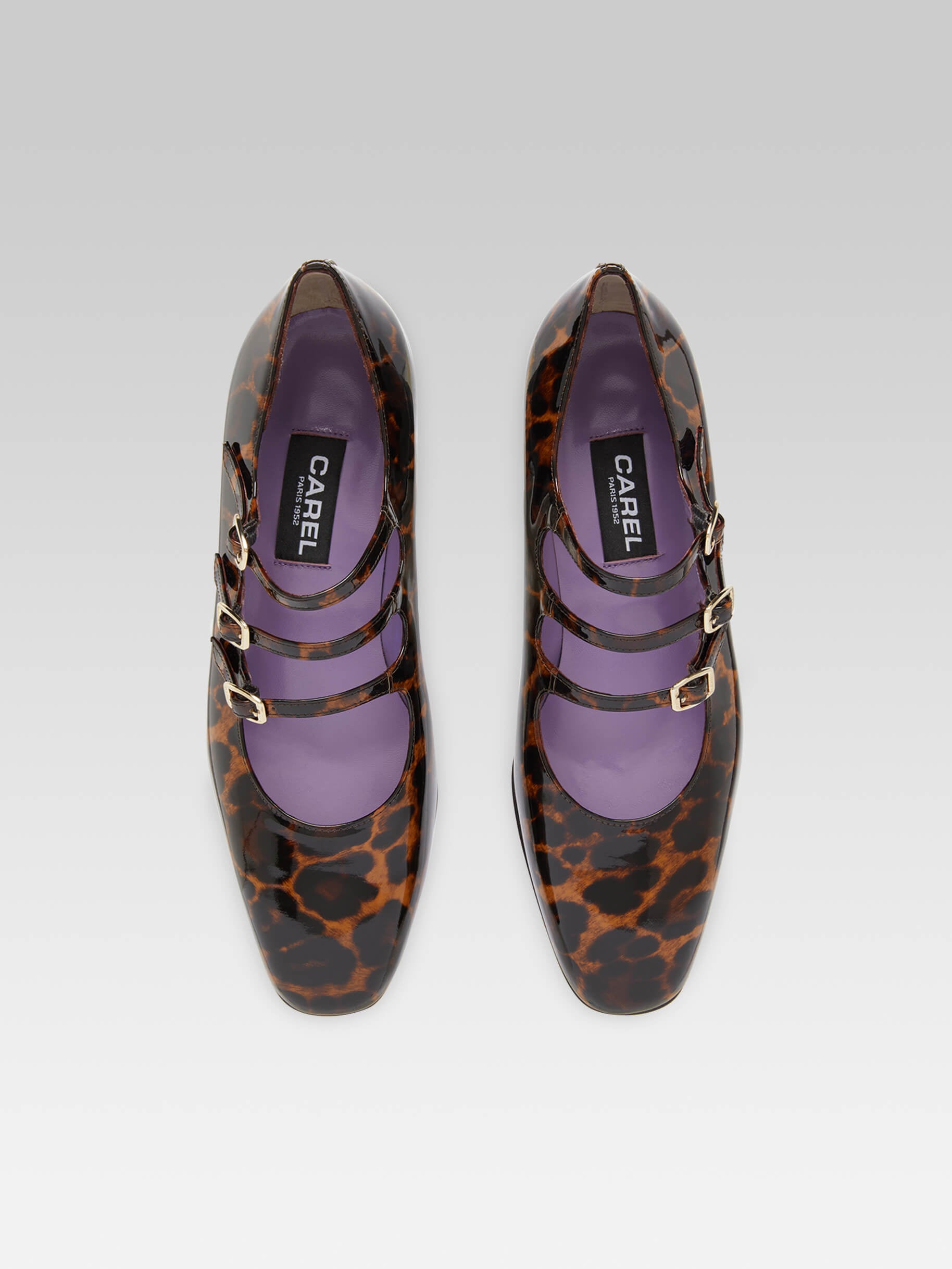 Kina - Brown leopard patent leather Mary Janes pumps - Image number 2