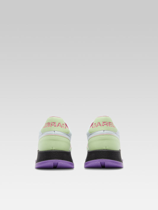 Run - Sneakers eco nappa bleu, lilas et blanc - Image numéro 5