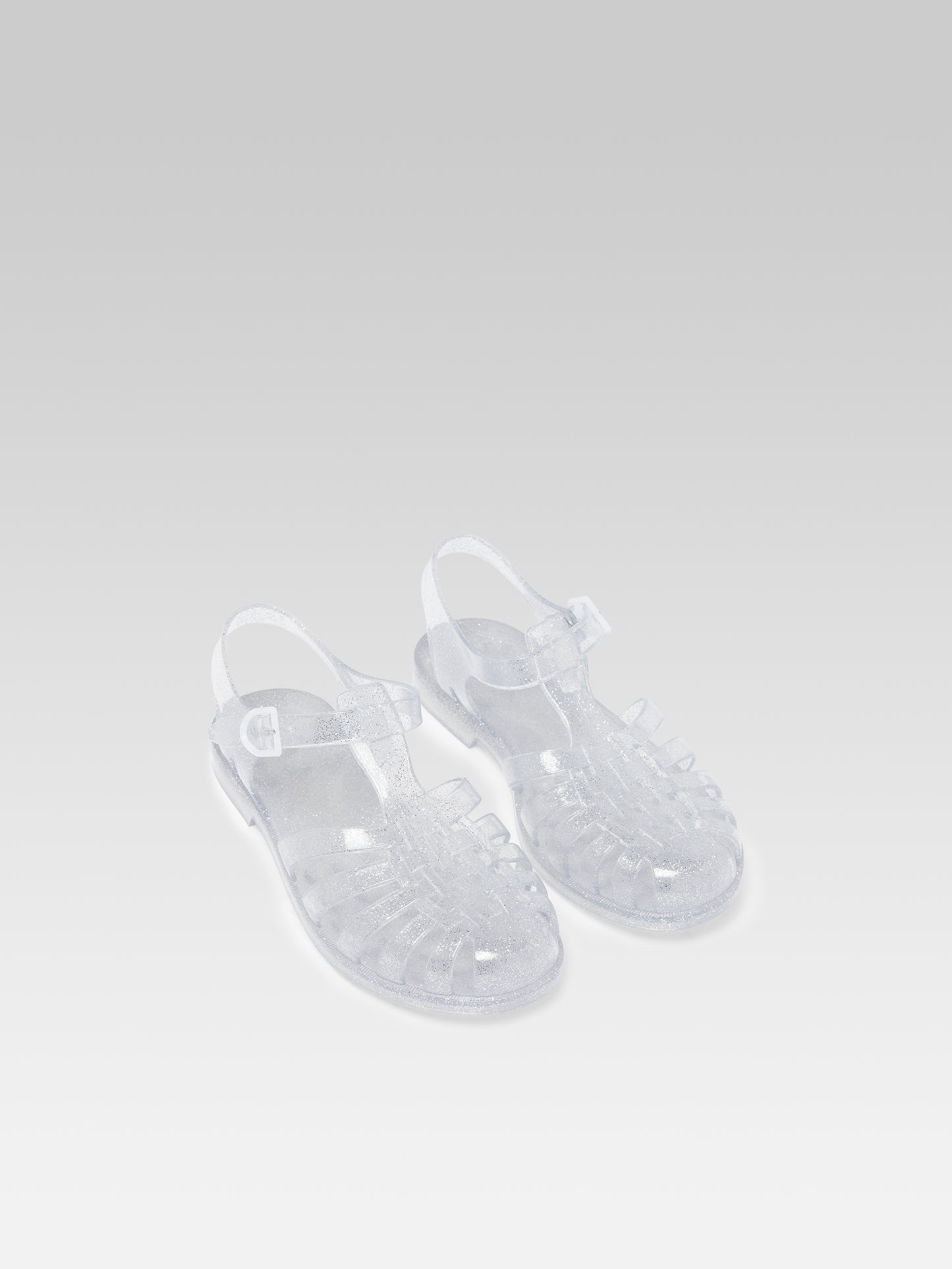 Meduse - Transparent plastic sandals with glitter