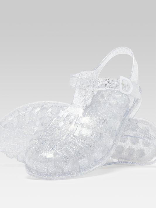 Meduse - Transparent plastic sandals with glitter - Image number 4