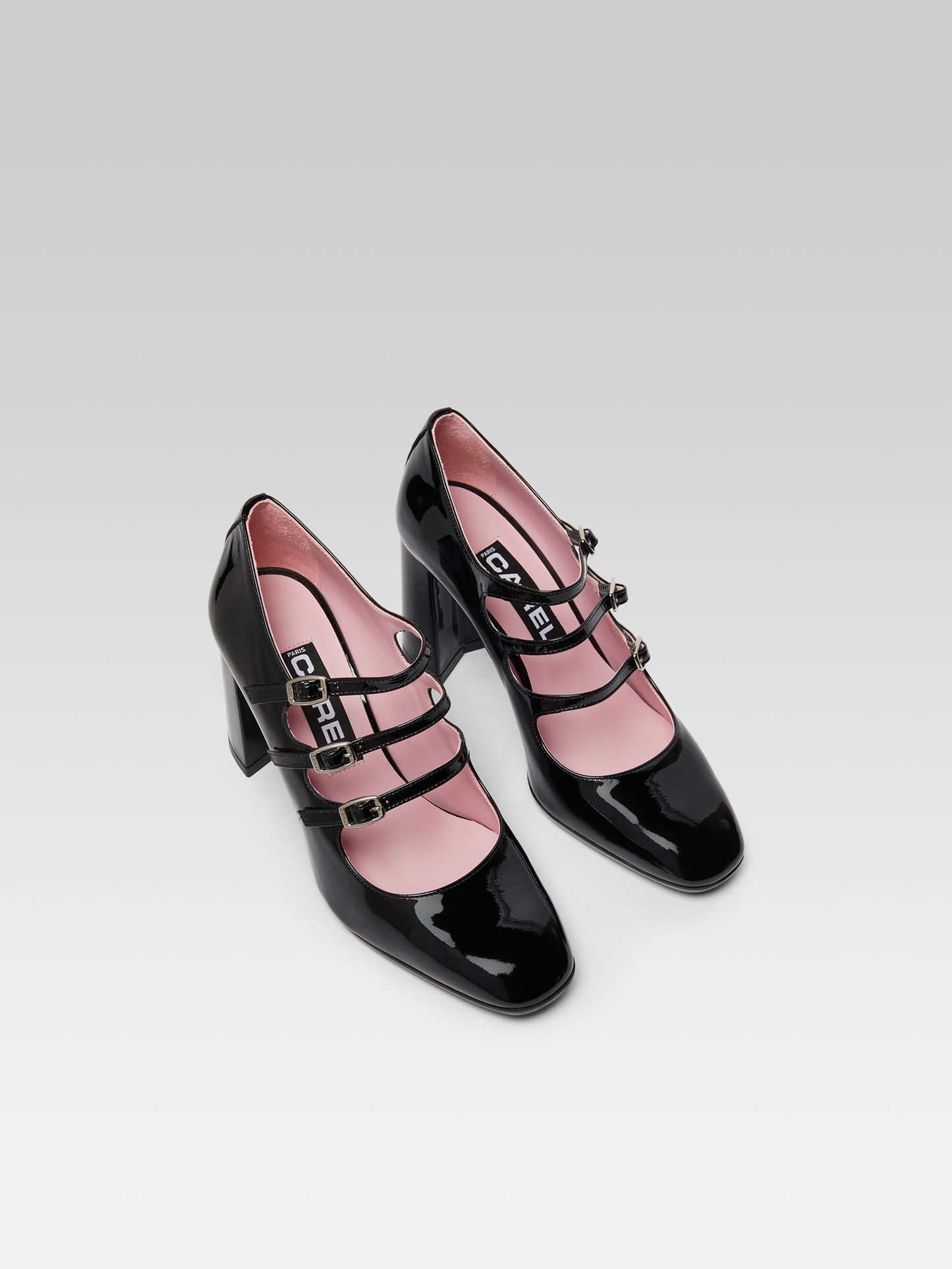 Keel - Escarpins babies cuir verni noir