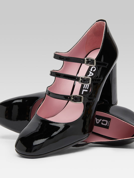 Keel - Black patent leather Mary Janes pumps - Image number 6