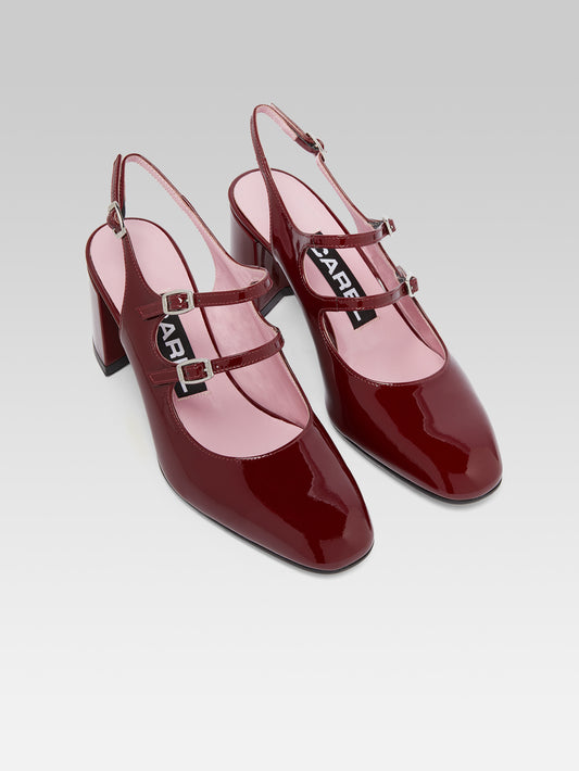 Banana - Babies slingback cuir verni bordeaux - Image numéro 3