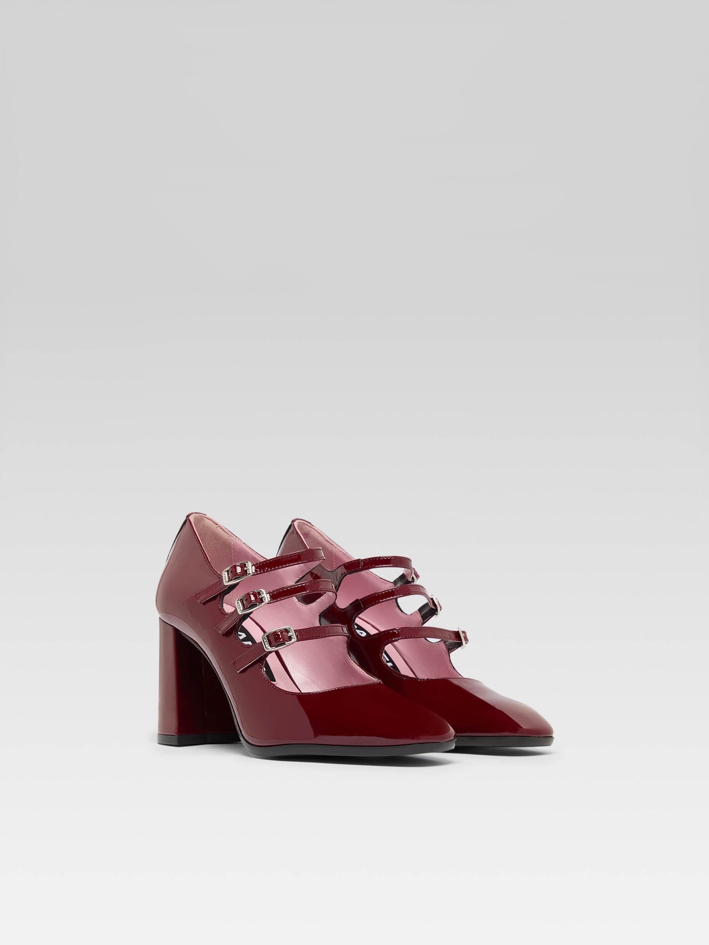 Keel - Burgundy patent leather Mary Janes pumps