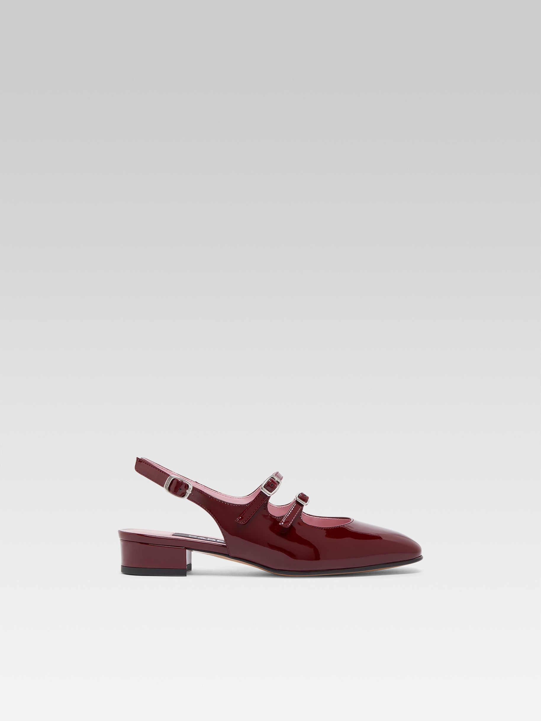 Peche - Babies slingback cuir verni bordeaux - Image numéro 1