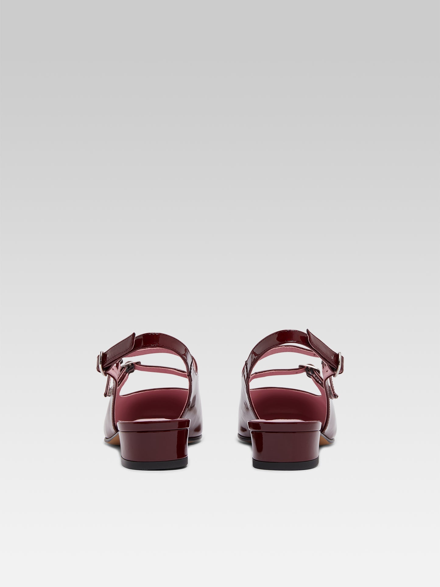 Peche - Babies slingback cuir verni bordeaux