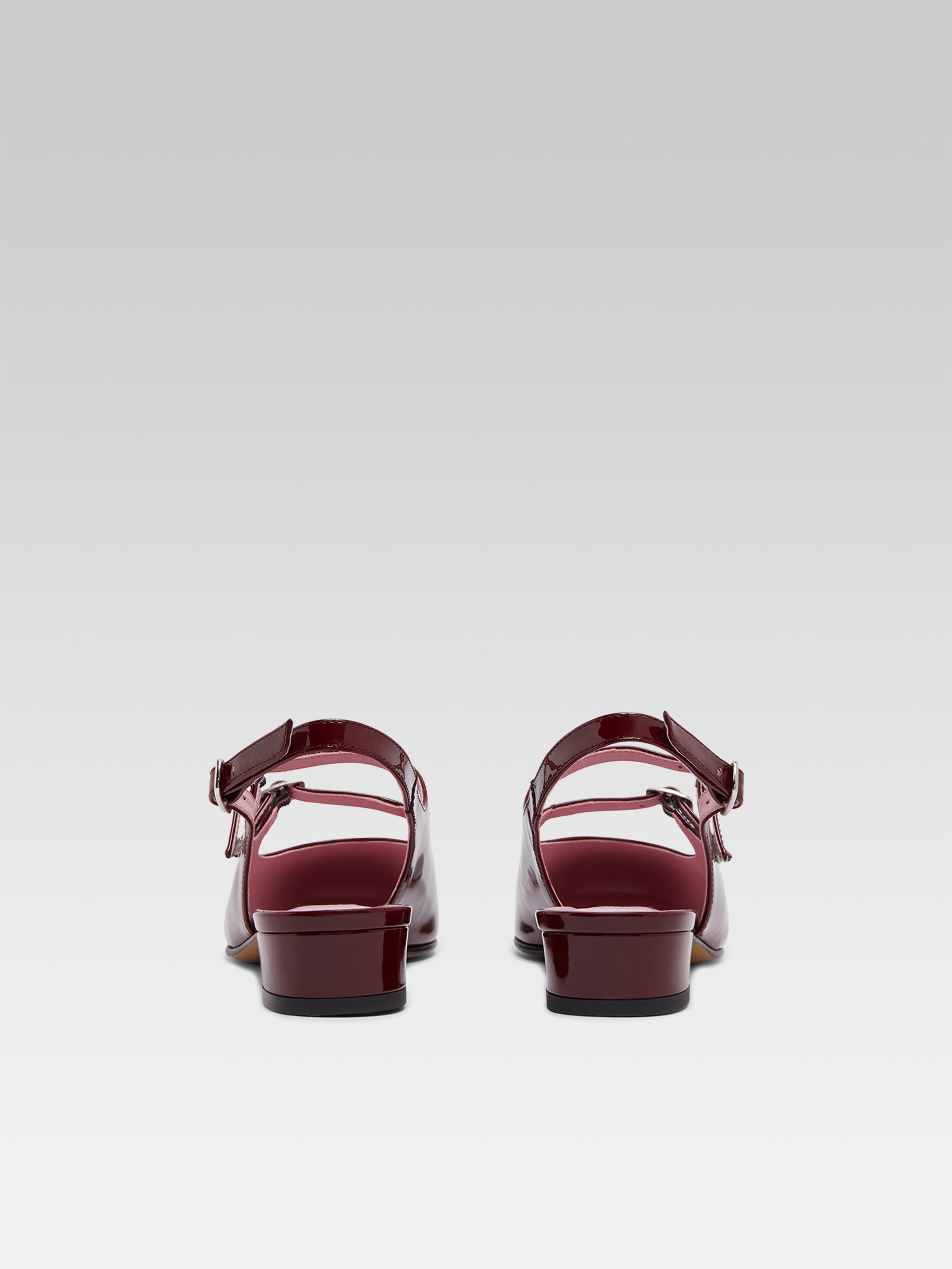 Peche - Babies slingback cuir verni bordeaux - Image numéro 8