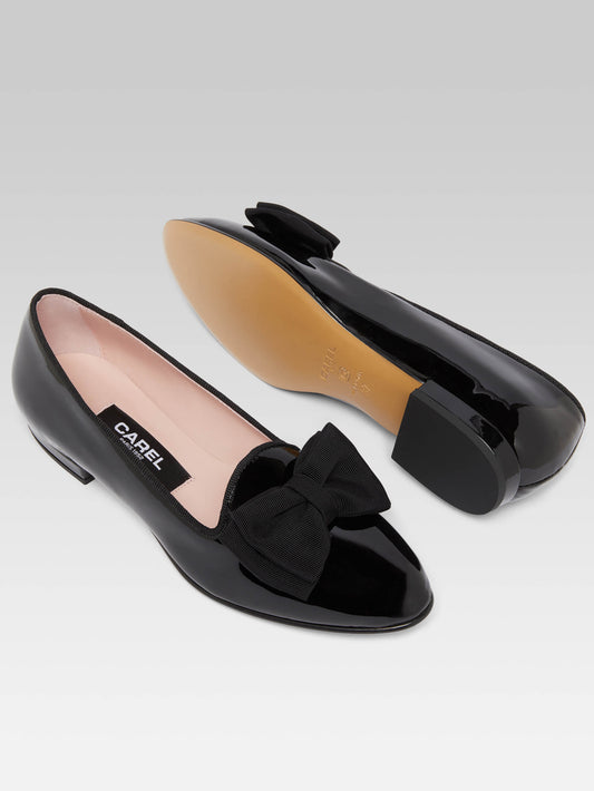 Marquis - Black patent leather bow ballet flats - Image number 5