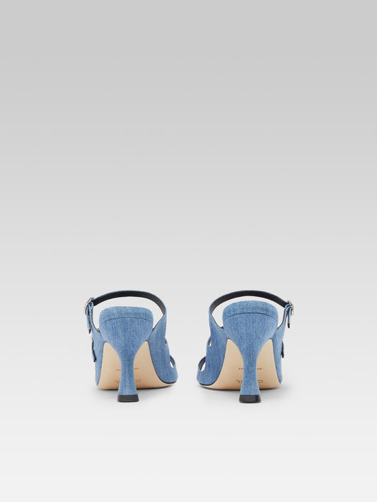 Kitty - Blue denim mules - Image number 5