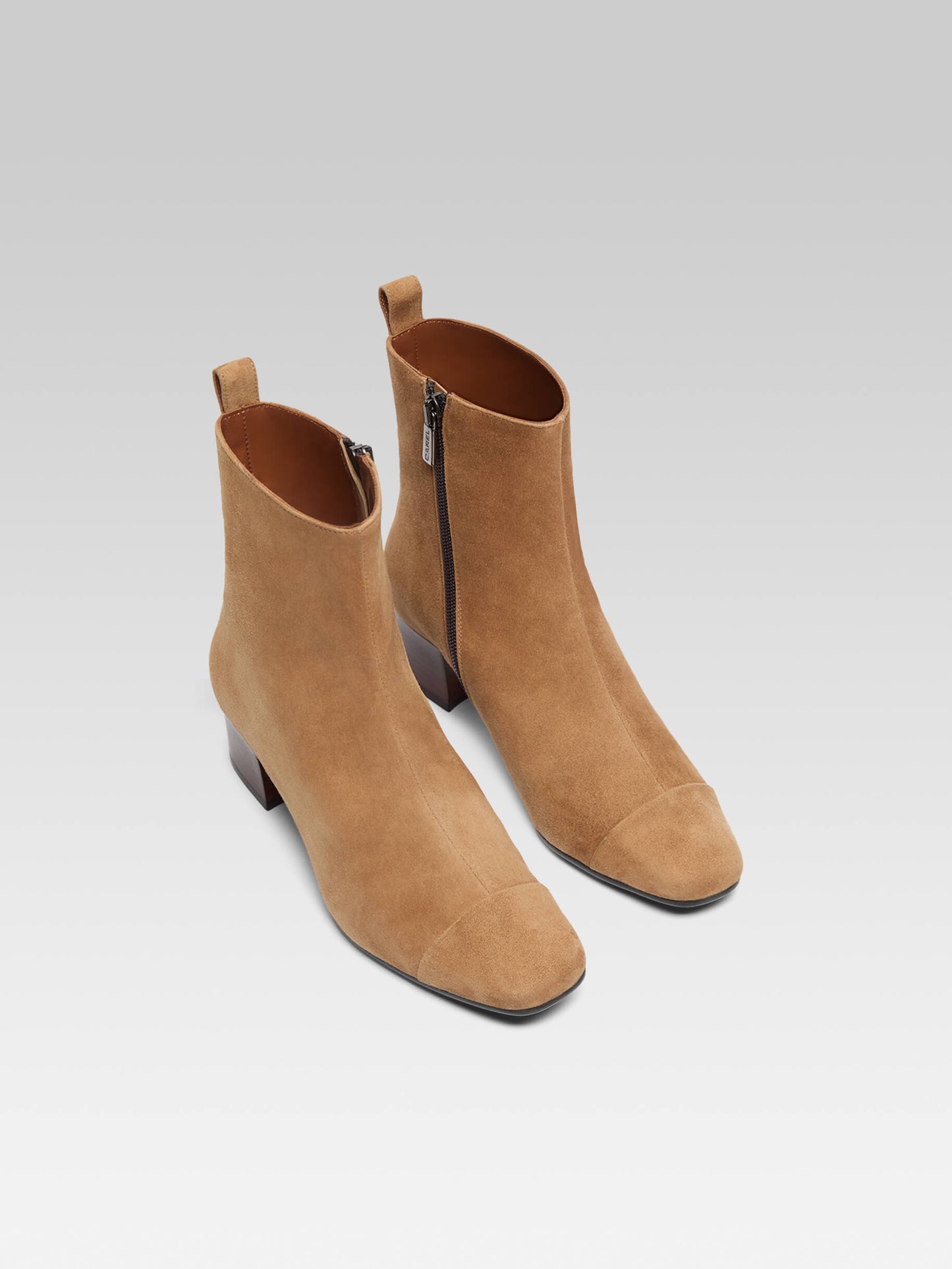 Estime - Hazelnut suede leather ankle boots