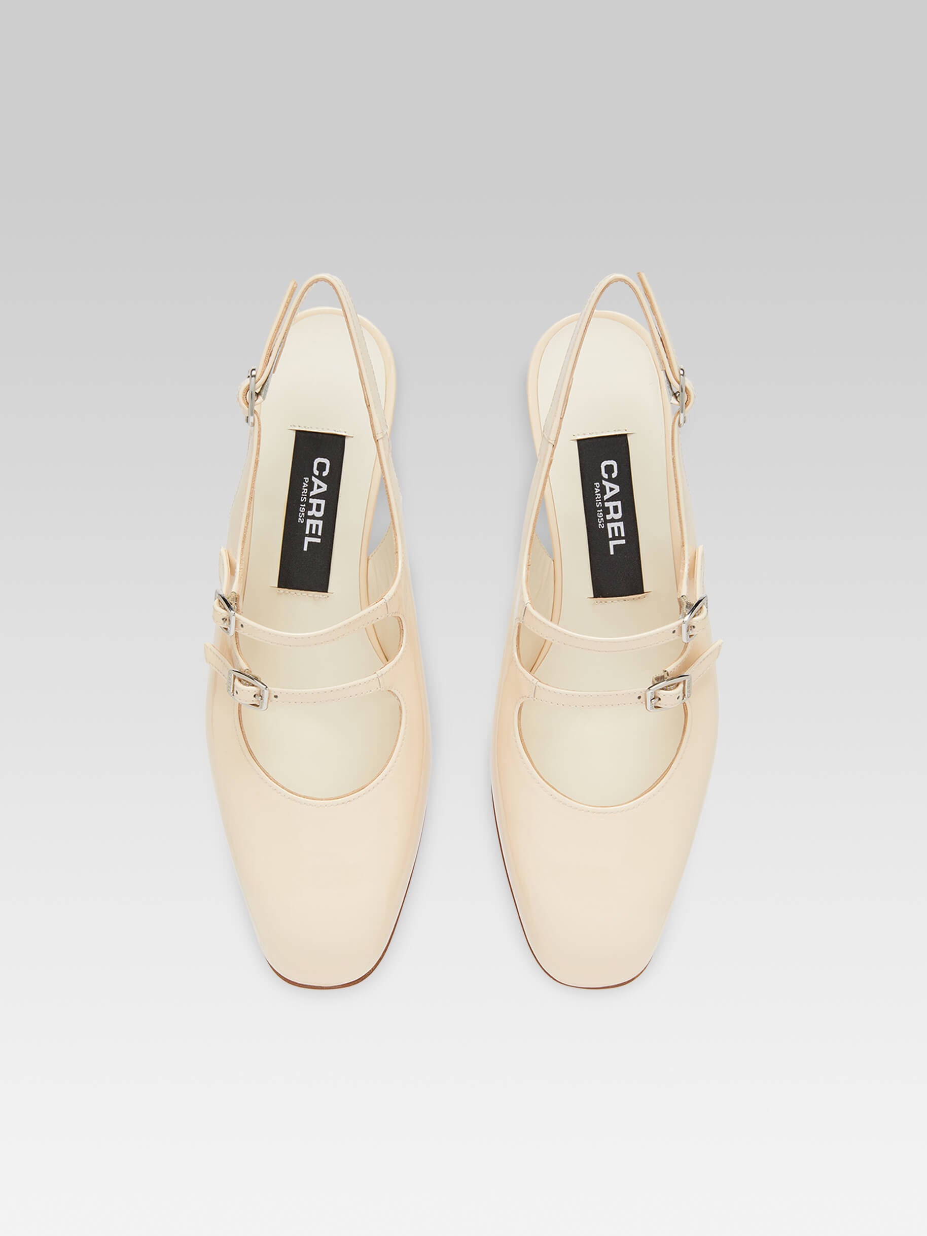 Peche - Babies slingback cuir verni nude - Image numéro 3