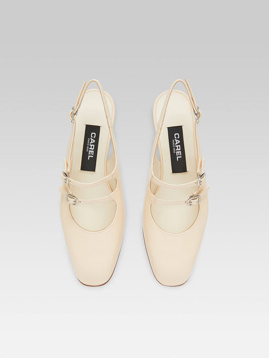 Peche - Nude patent leather slingback Mary Janes - Image number 3