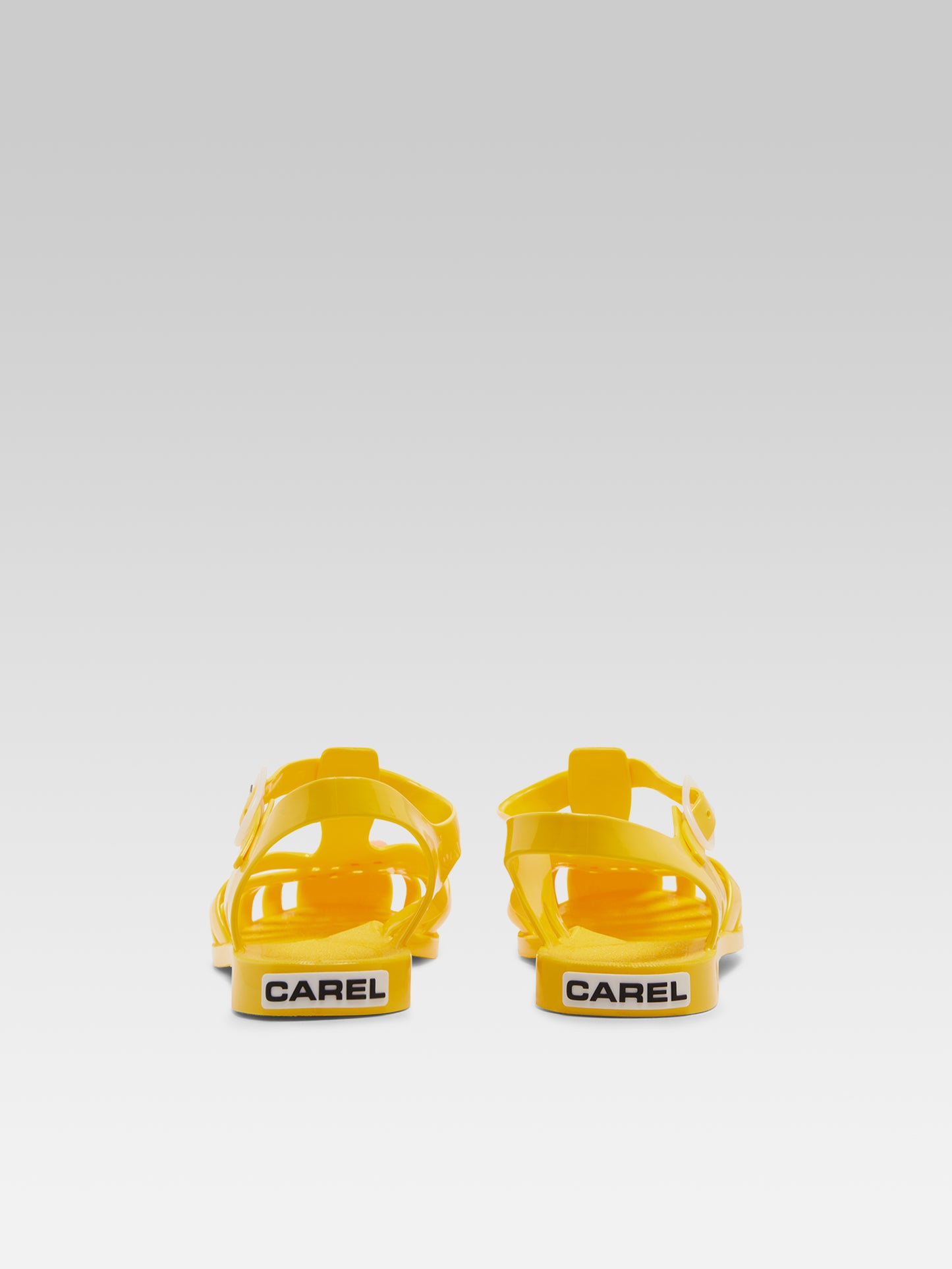 Meduse - Yellow plastic sandals and pin