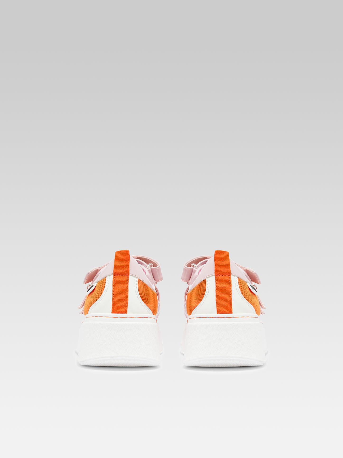 Baskina - Sneakers eco verni rose, orange et ivoire