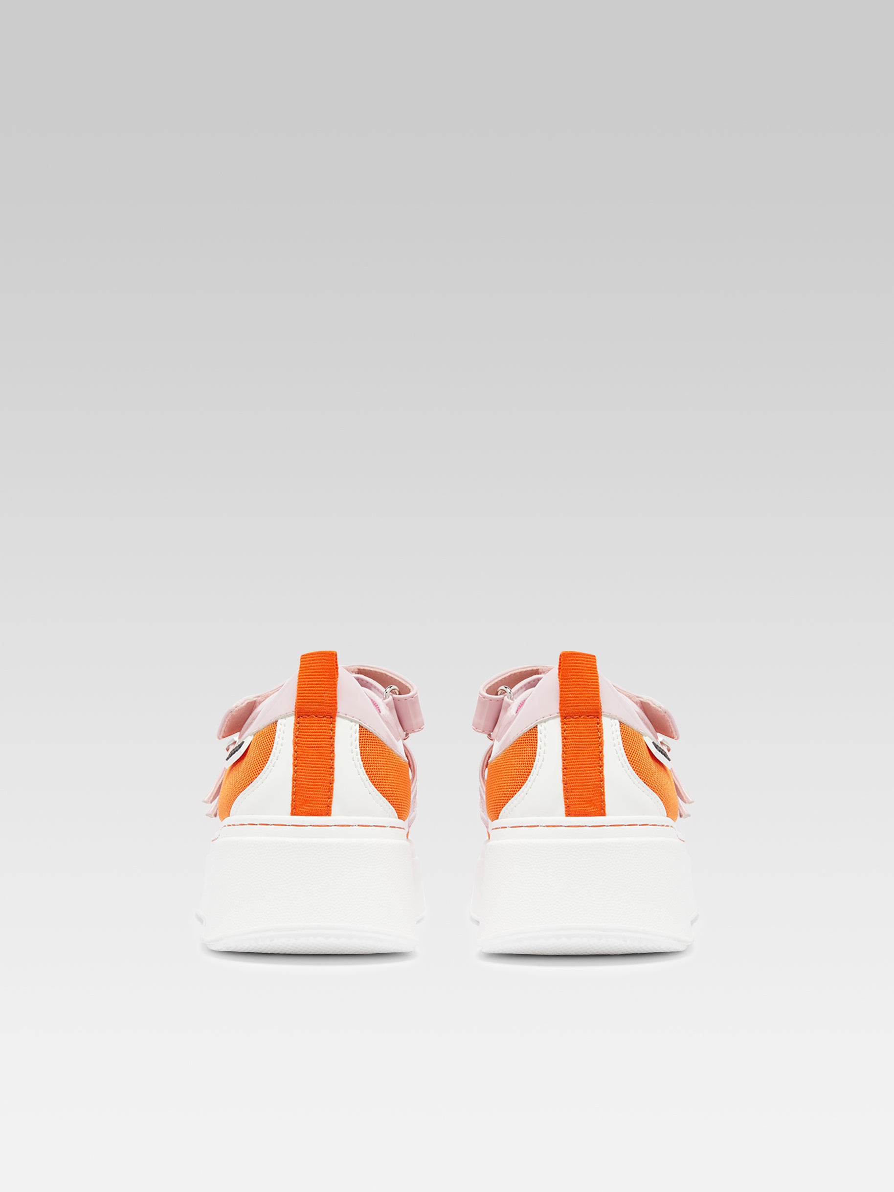 Baskina - Sneakers eco verni rose, orange et ivoire - Image numéro 5