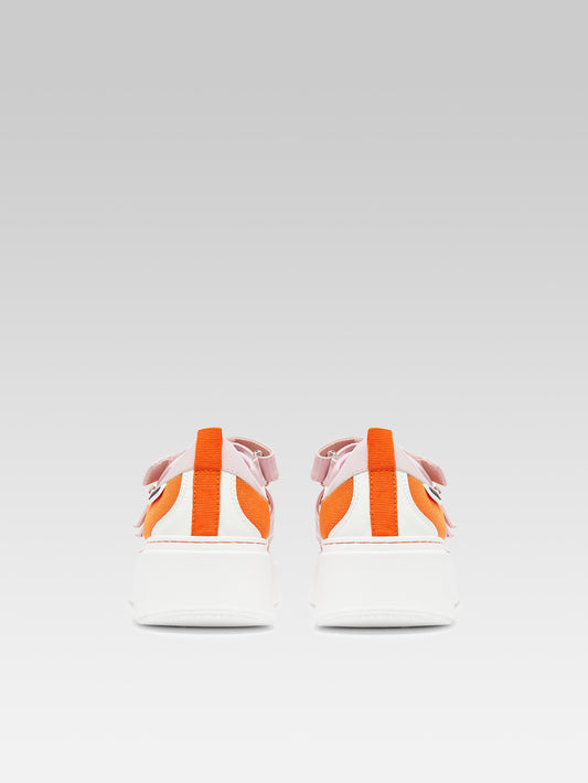 Baskina - Pink, orange and ivory patent eco sneakers - Image number 5